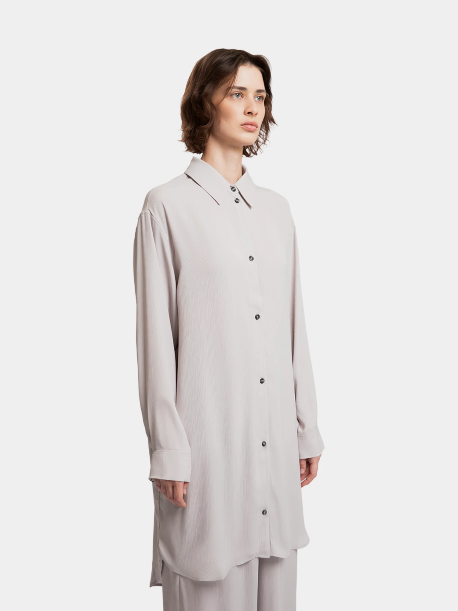 Женская рубашка Han Kjøbenhavn Fluid Long Shirt Grey
