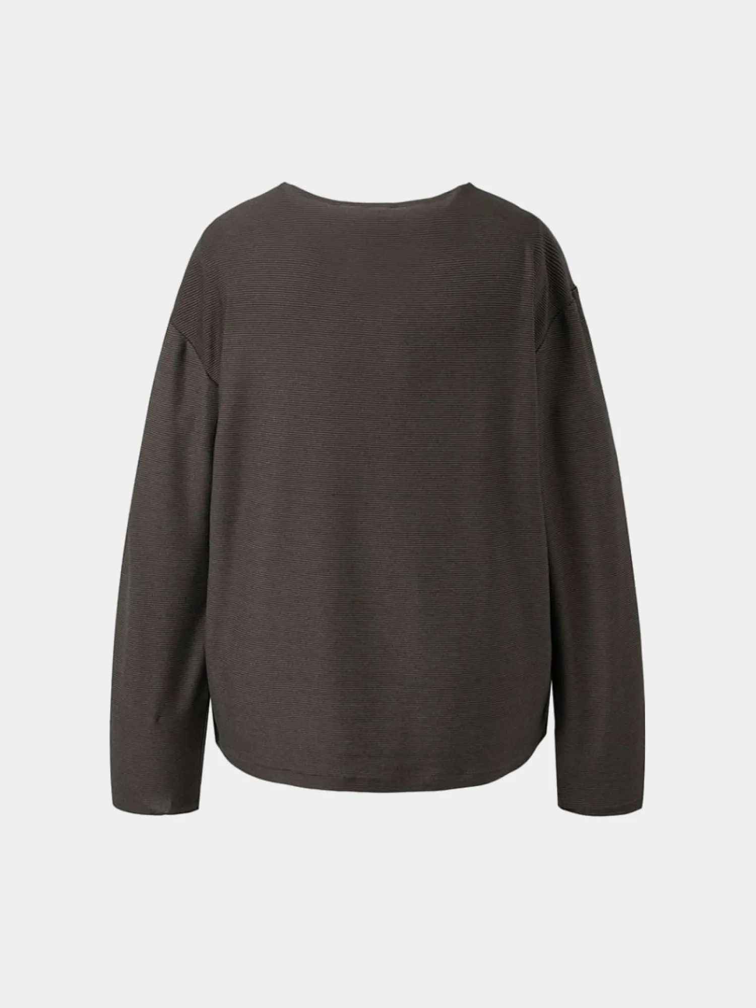 Лонгслив AMOMENTO Stripe Boat Neck Grey