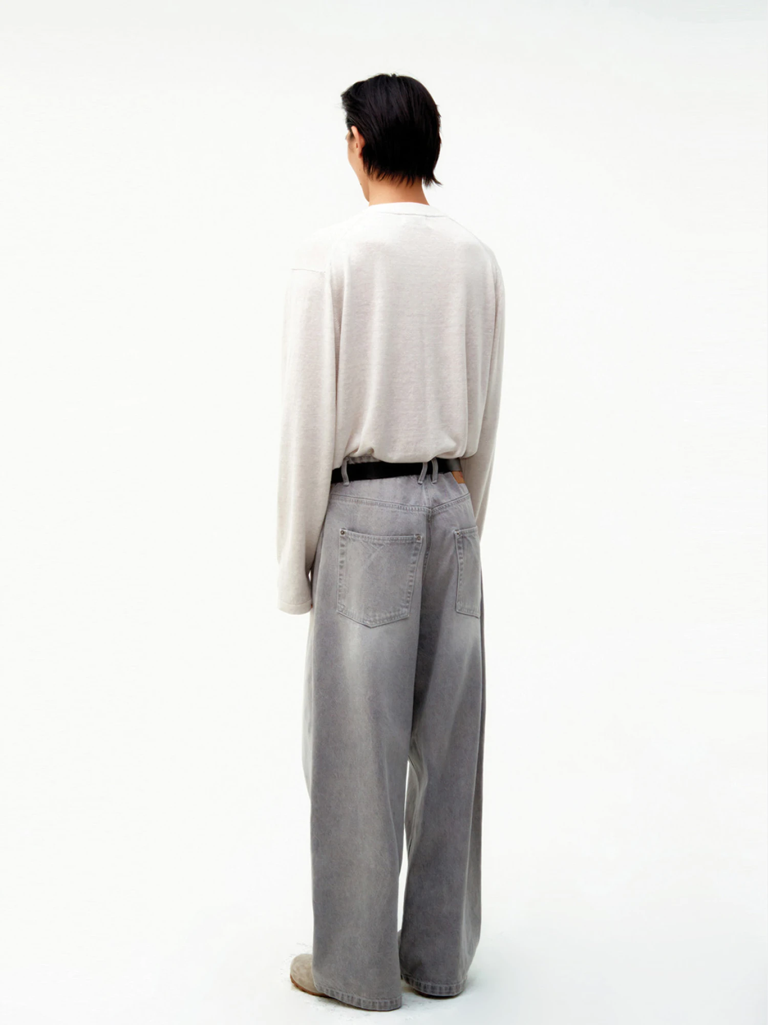 Джинсы COOR Wide-Leg Washing Ice Gray