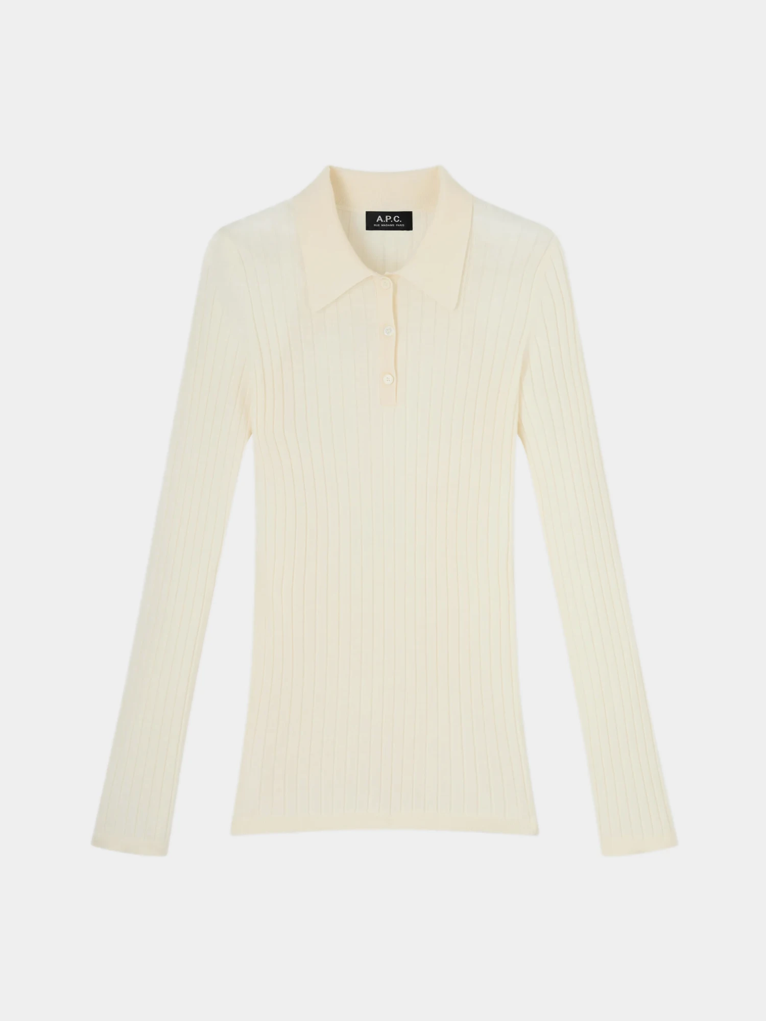 Женское поло A.P.C. A Petites Cotes Ecru