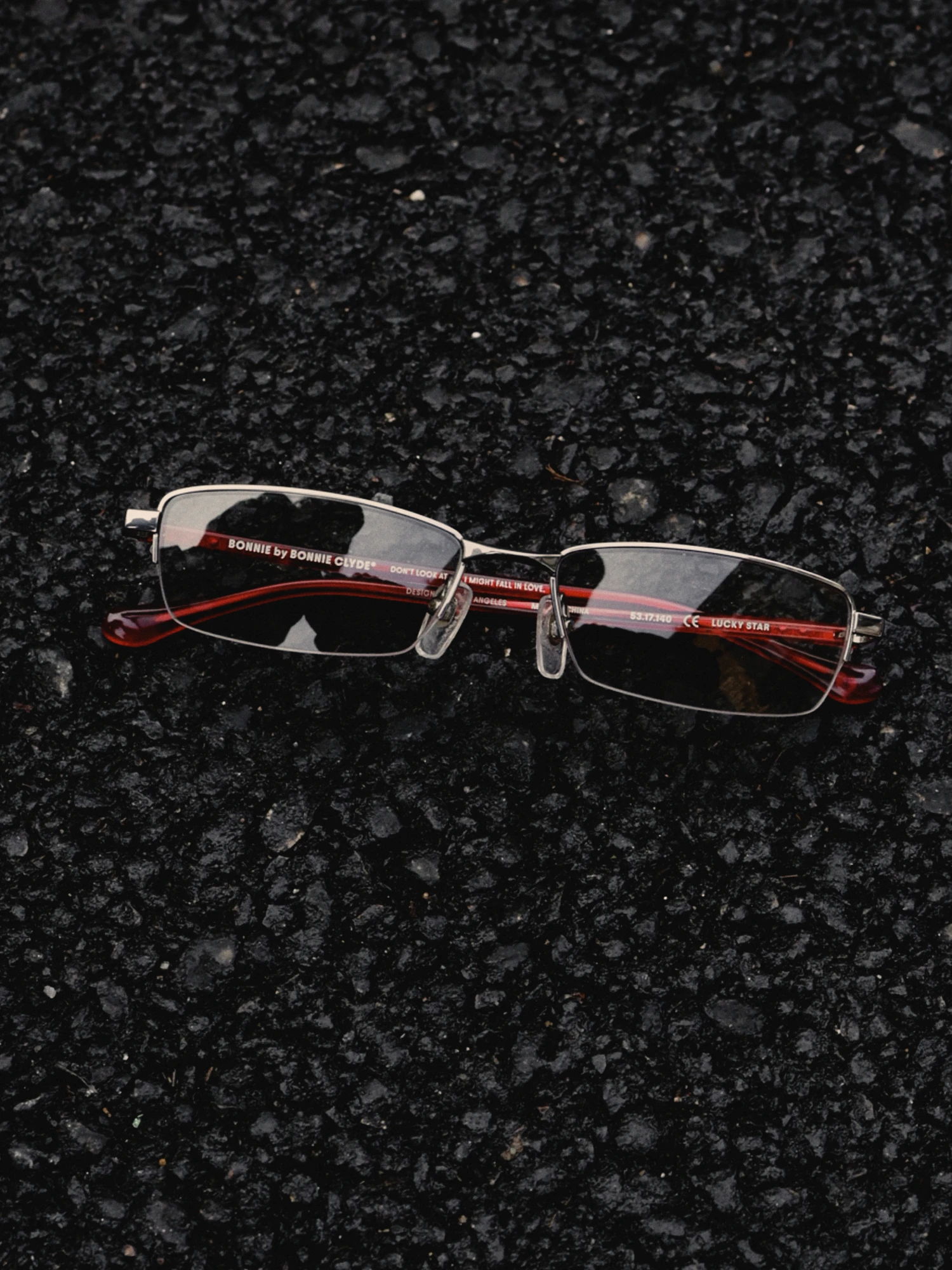 Очки Bonnie Clyde Lucky Star Red Silver & Grey Tint
