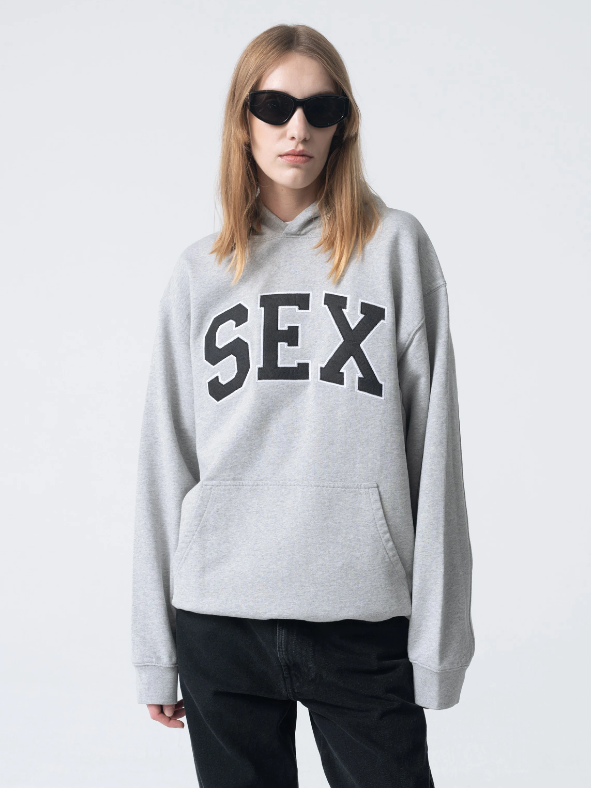 Худи Carne Bollente SEX Hoodie Melange Grey