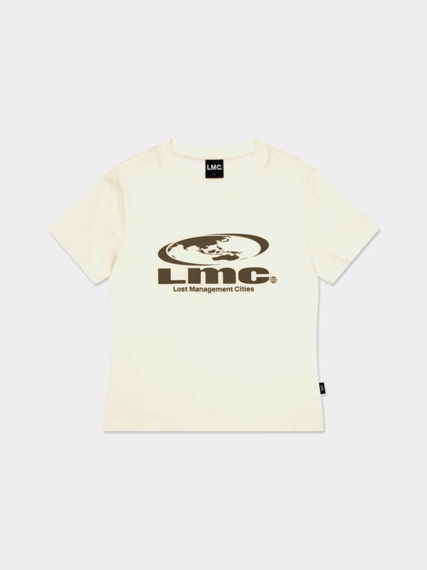 Женская футболка LMC WM Oval Globe Cropped Tee Ivory