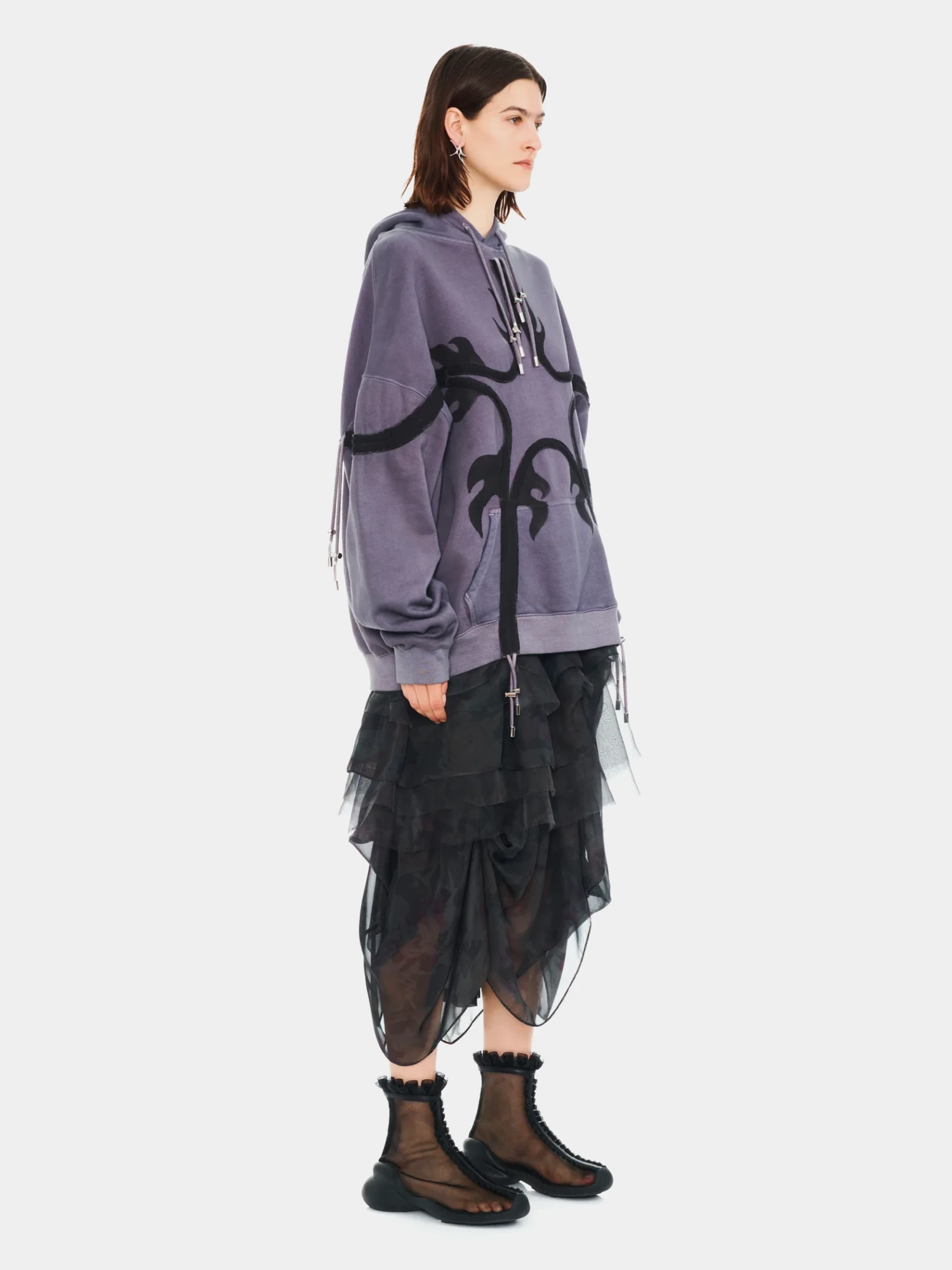 Худи Collina Strada Flames Star Charcoal