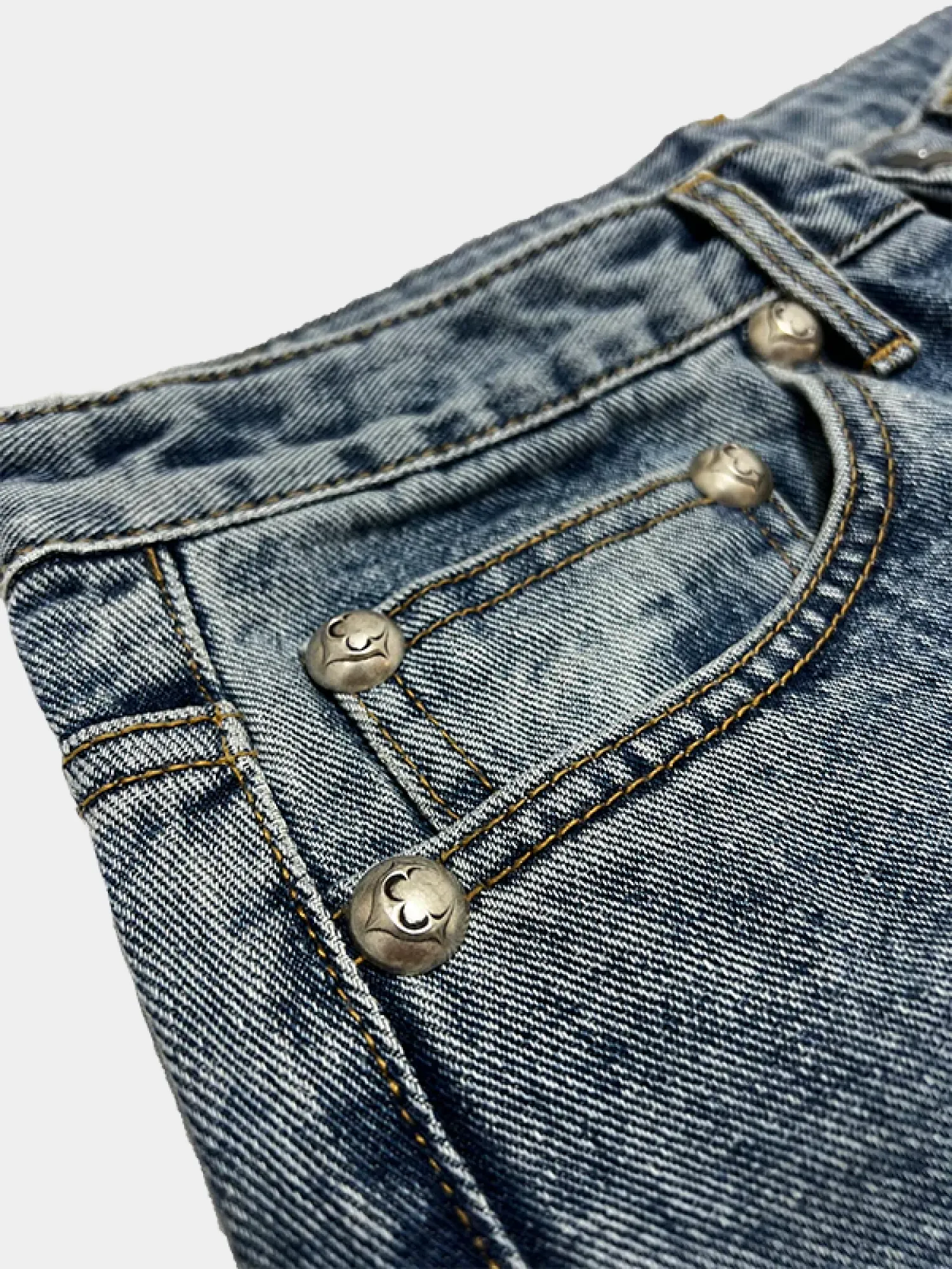 Джинсы Thug Club TC Leather Washing Denim Blue Black