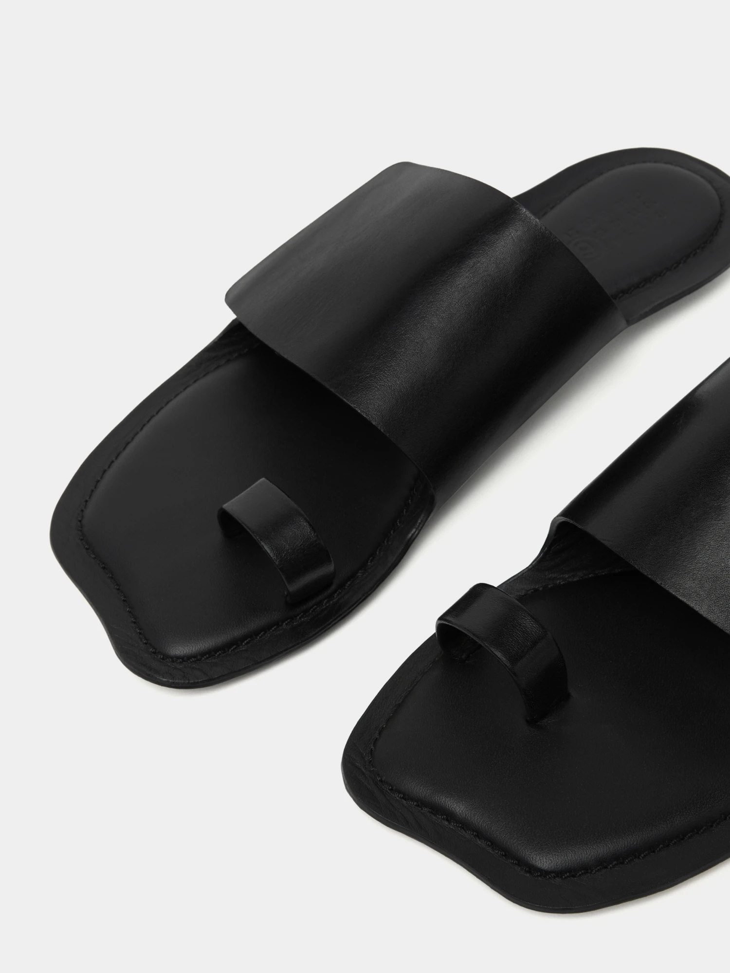 Женские сандалии MM6 Maison Margiela Anatomic Leather Slide Black