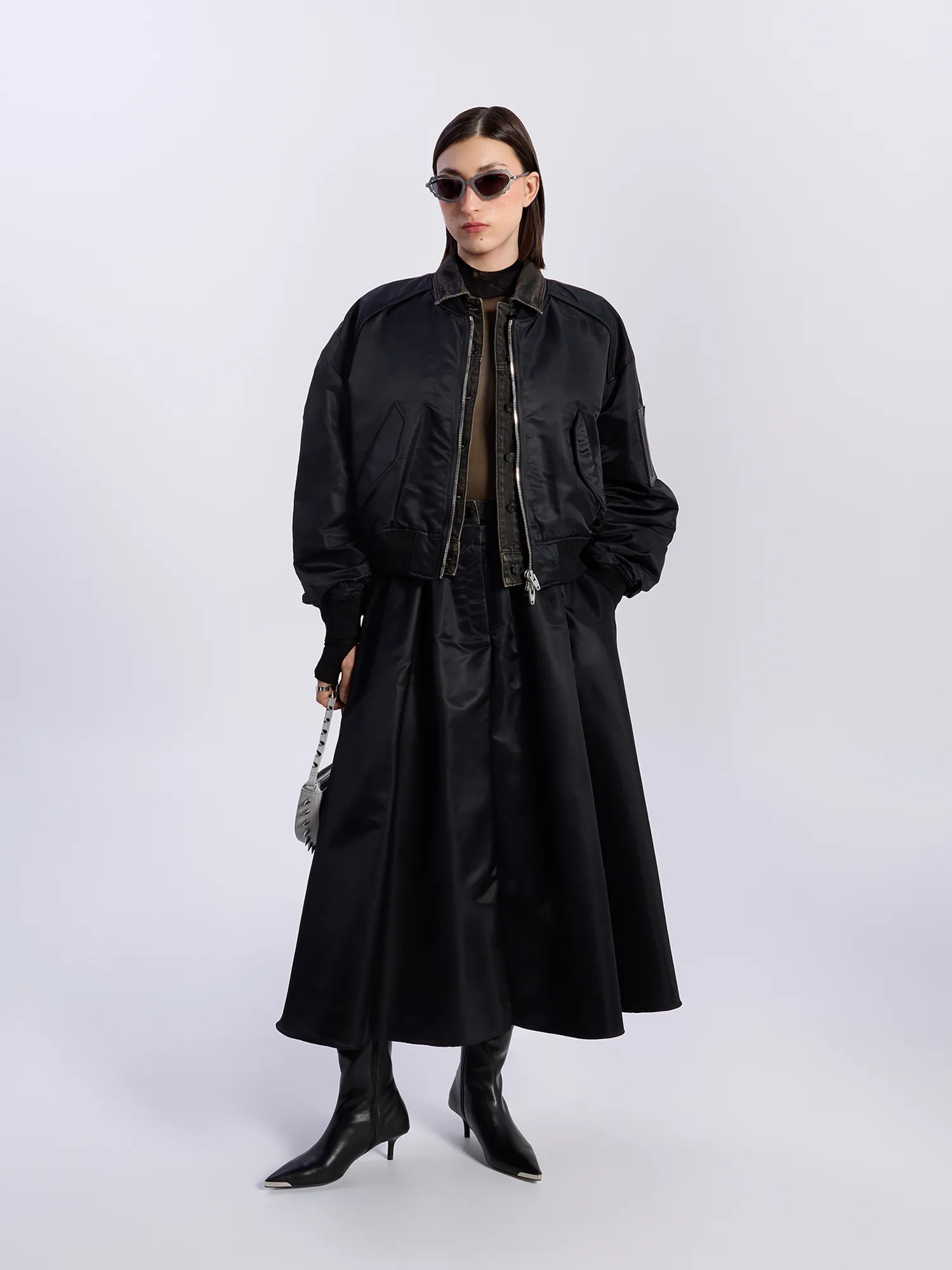 Женская юбка JUUN.J Double Waisted MA-1 Skirt
