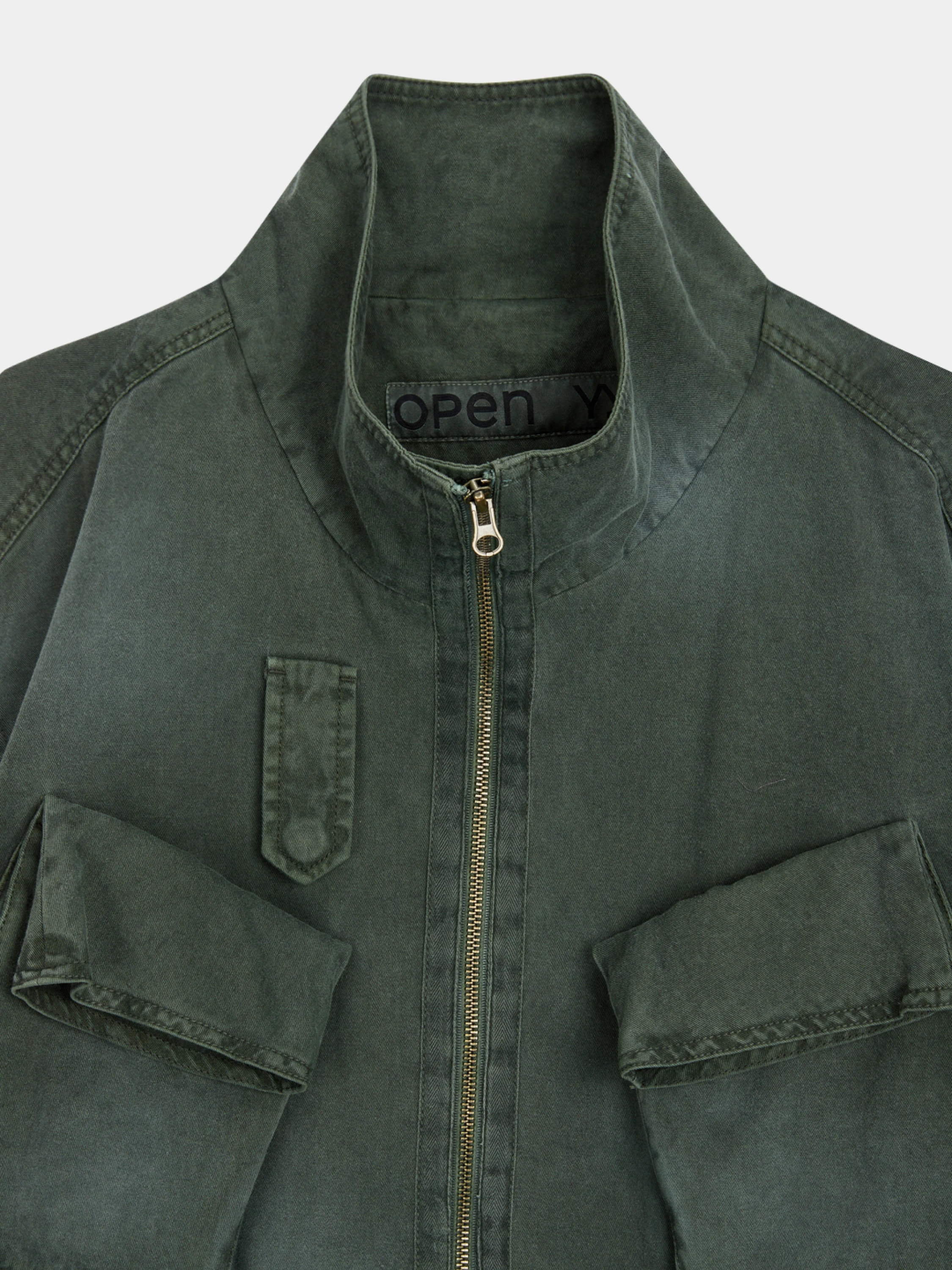 Женская джинсовая куртка OPEN YY Cargo Pocket Field Khaki