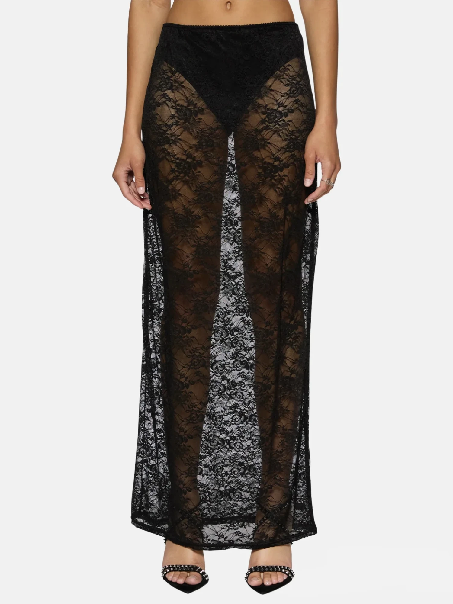 Женская юбка Ksubi Veneda Slip Black Lace