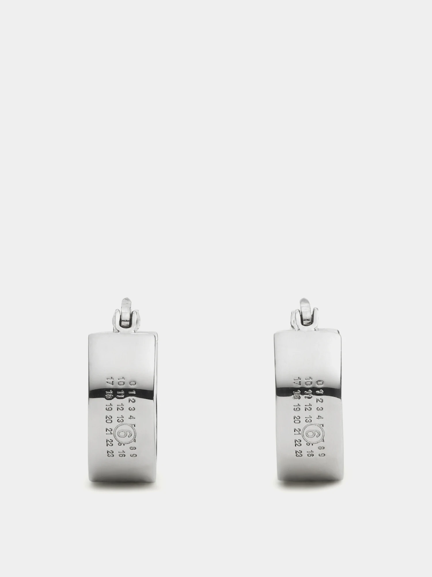Серьги MM6 Maison Margiela Minimal Logo Palladio