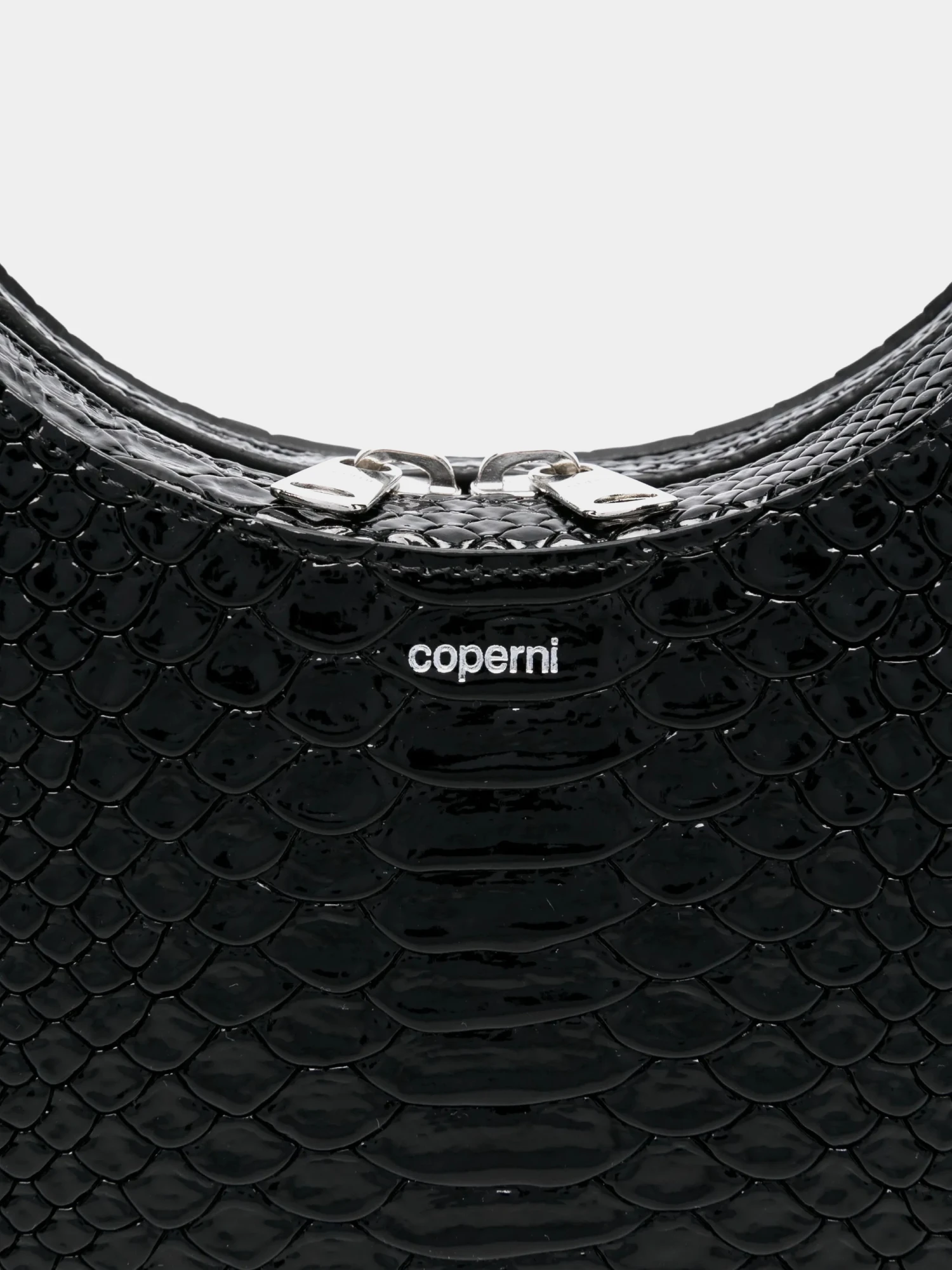 Женская сумка Coperni Python Embossed Swipe Black