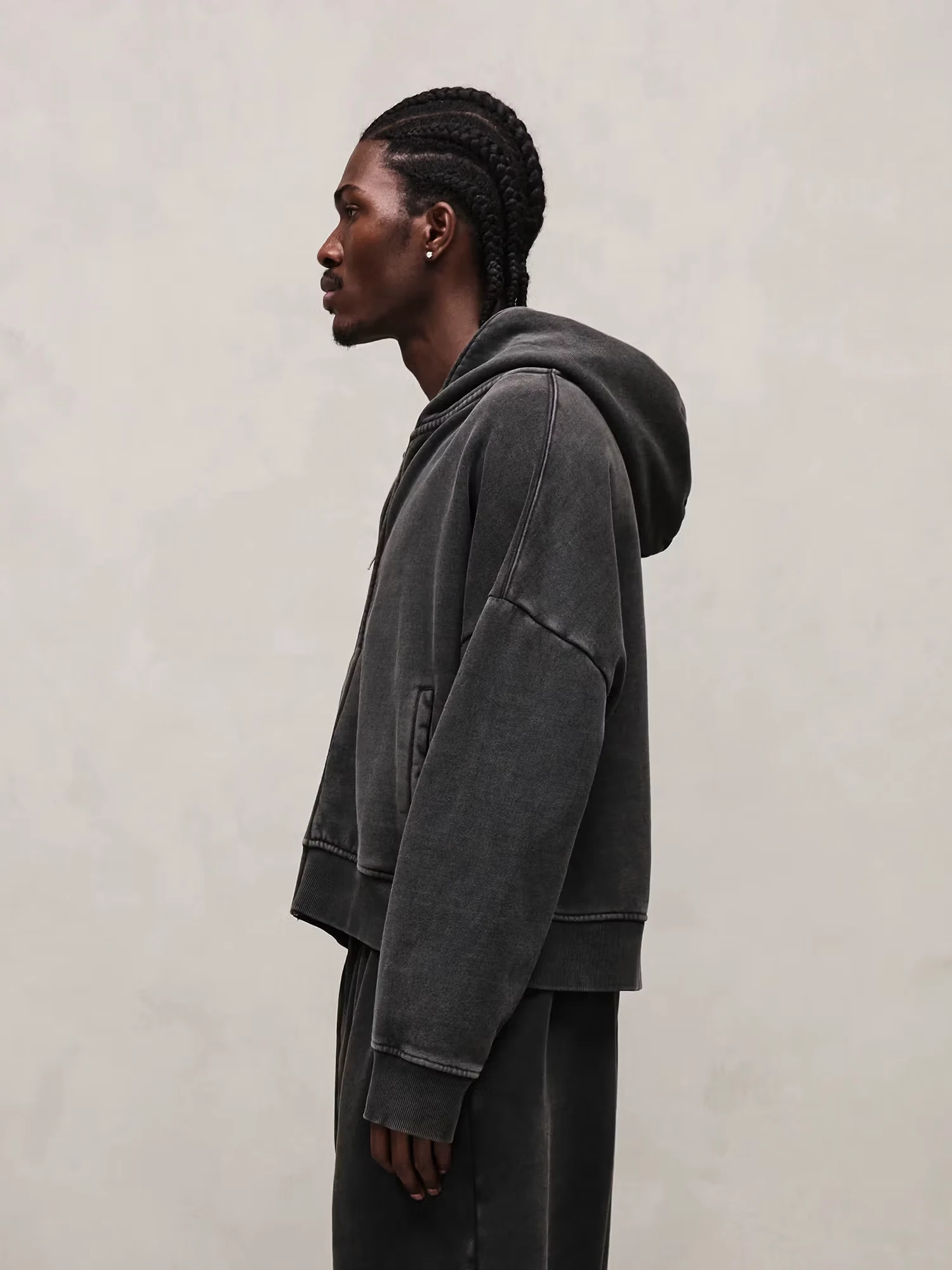 Зип-худи entire studios Eternal Washed Black