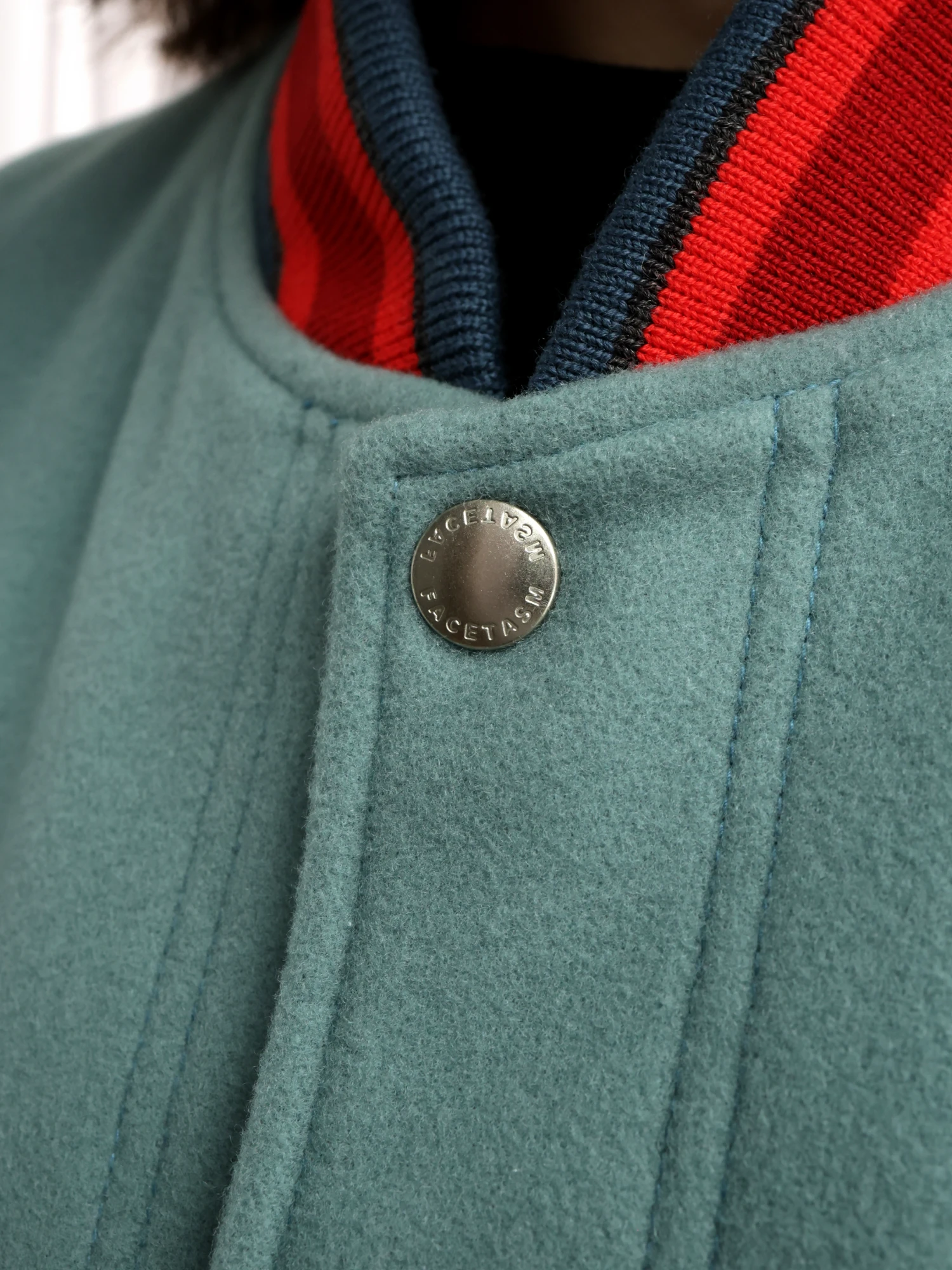 Бомбер FACETASM Patched Stadium Smoked Blue