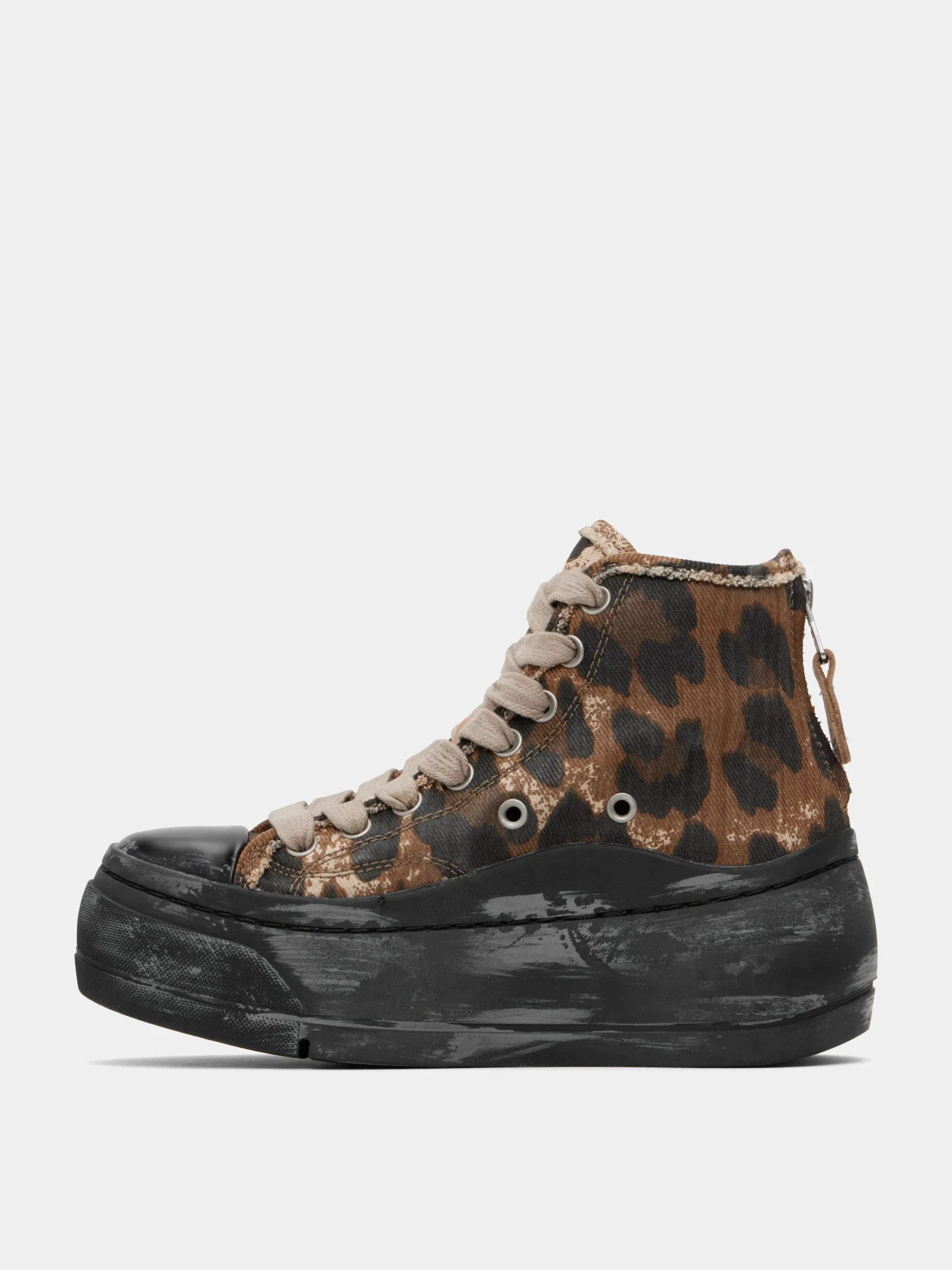 Женские Кеды R13 Kurt High Top Brown Leopard