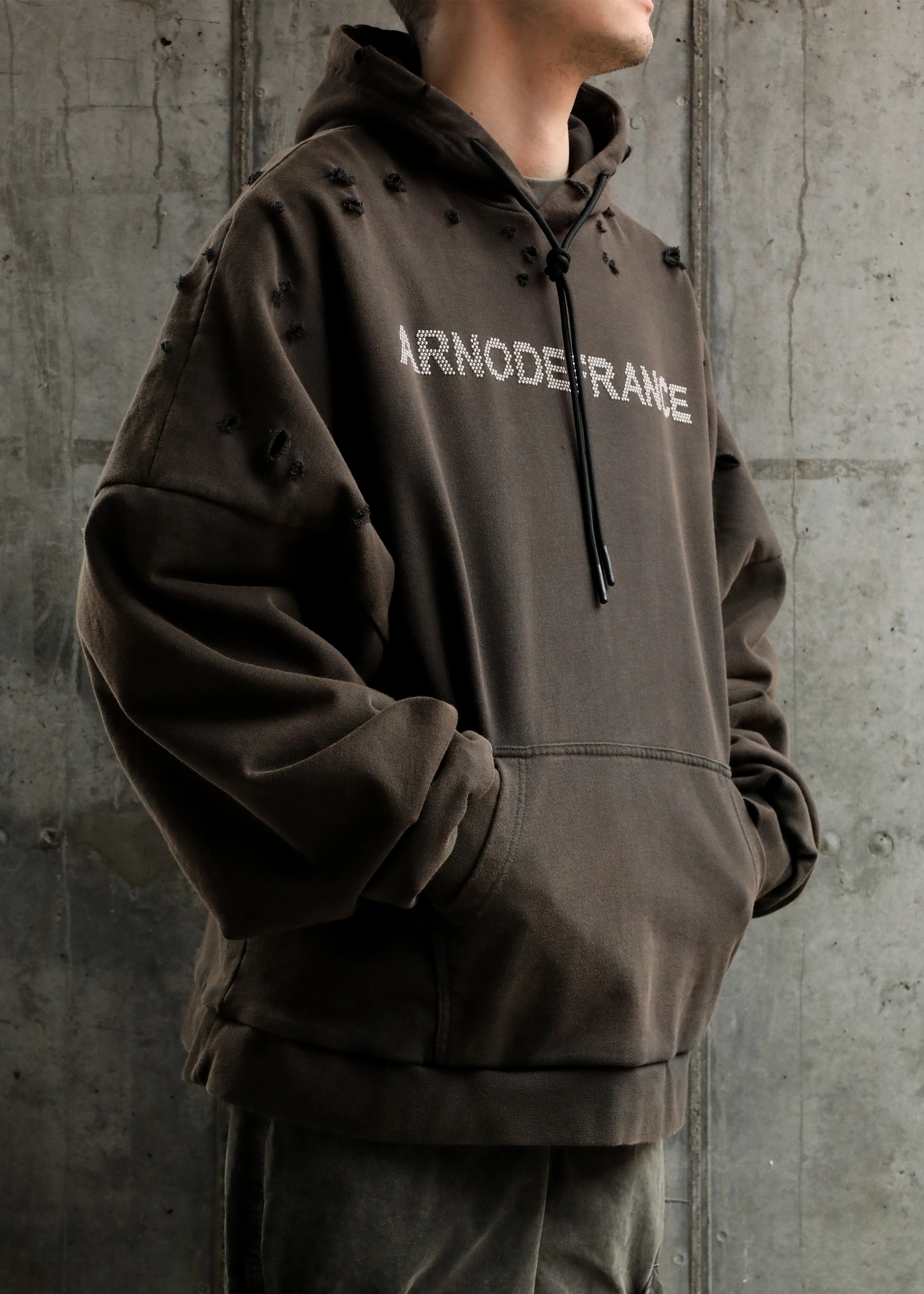 Худи ARNODEFRANCE Mega 'ARNODEFRANCE STUDS' Brown