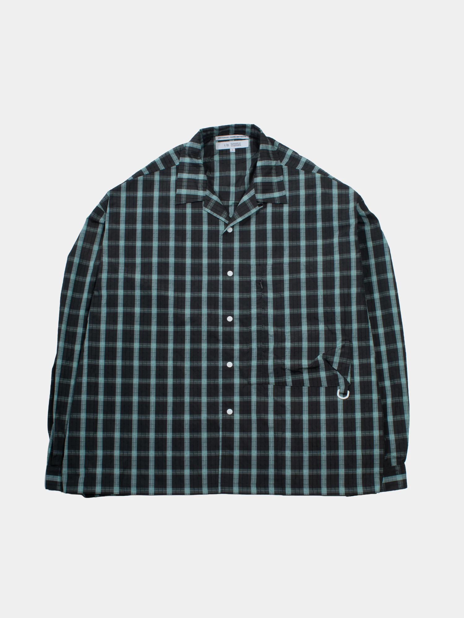 Рубашка F/CE. Recycle Open Collar Mint Check