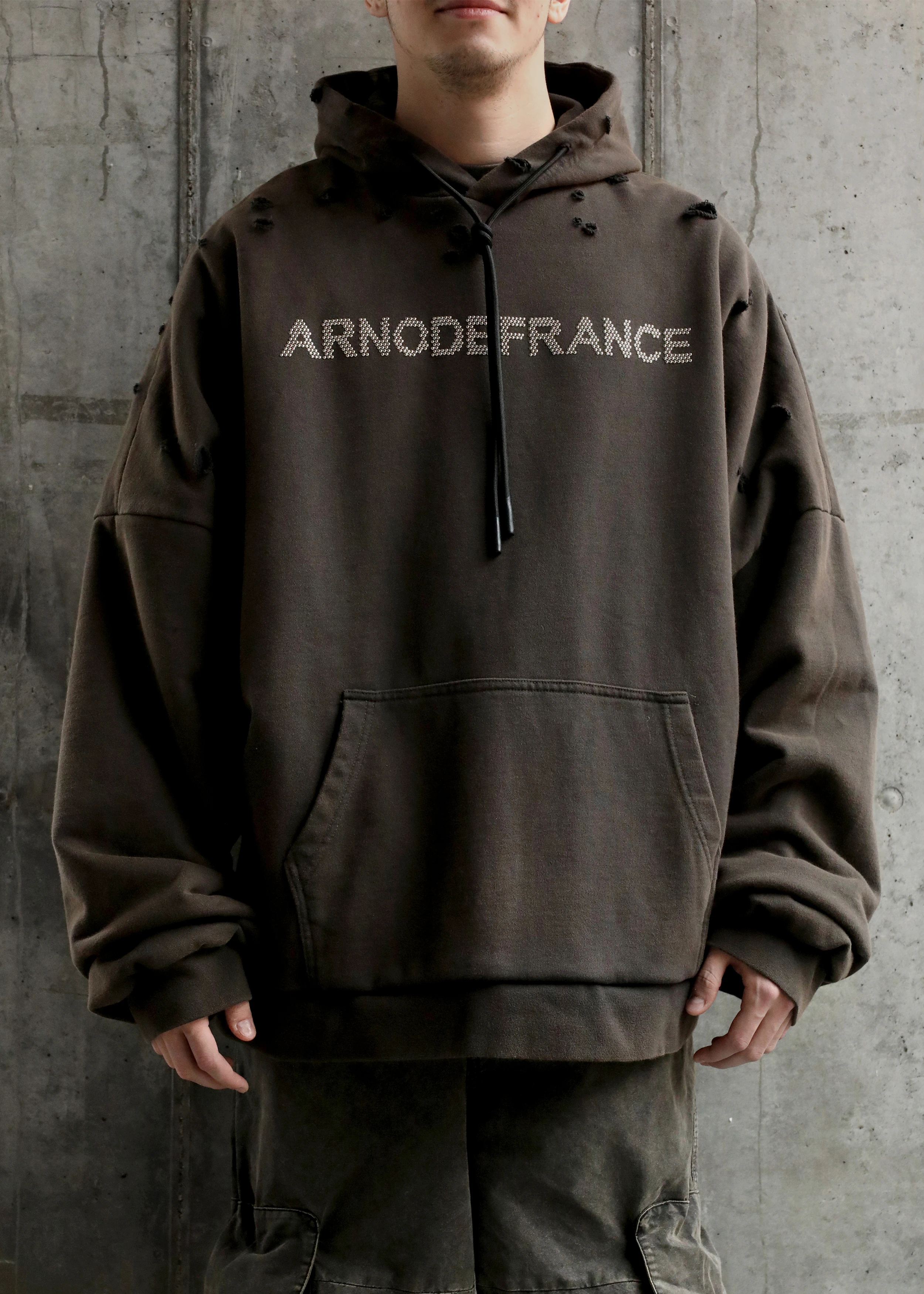 Худи ARNODEFRANCE Mega 'ARNODEFRANCE STUDS' Brown