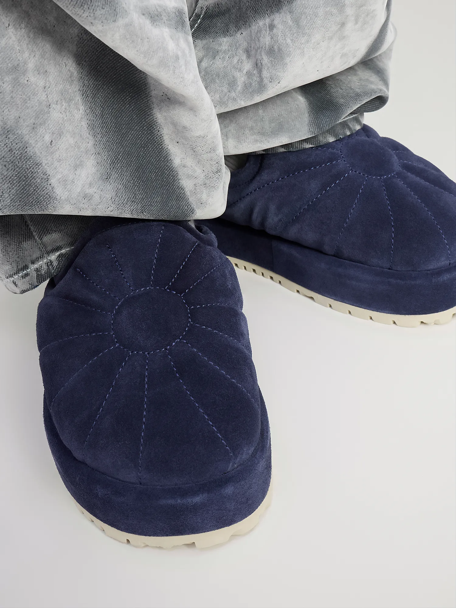 Сабо PDF Sole Uranus Nabuk Slides Blue