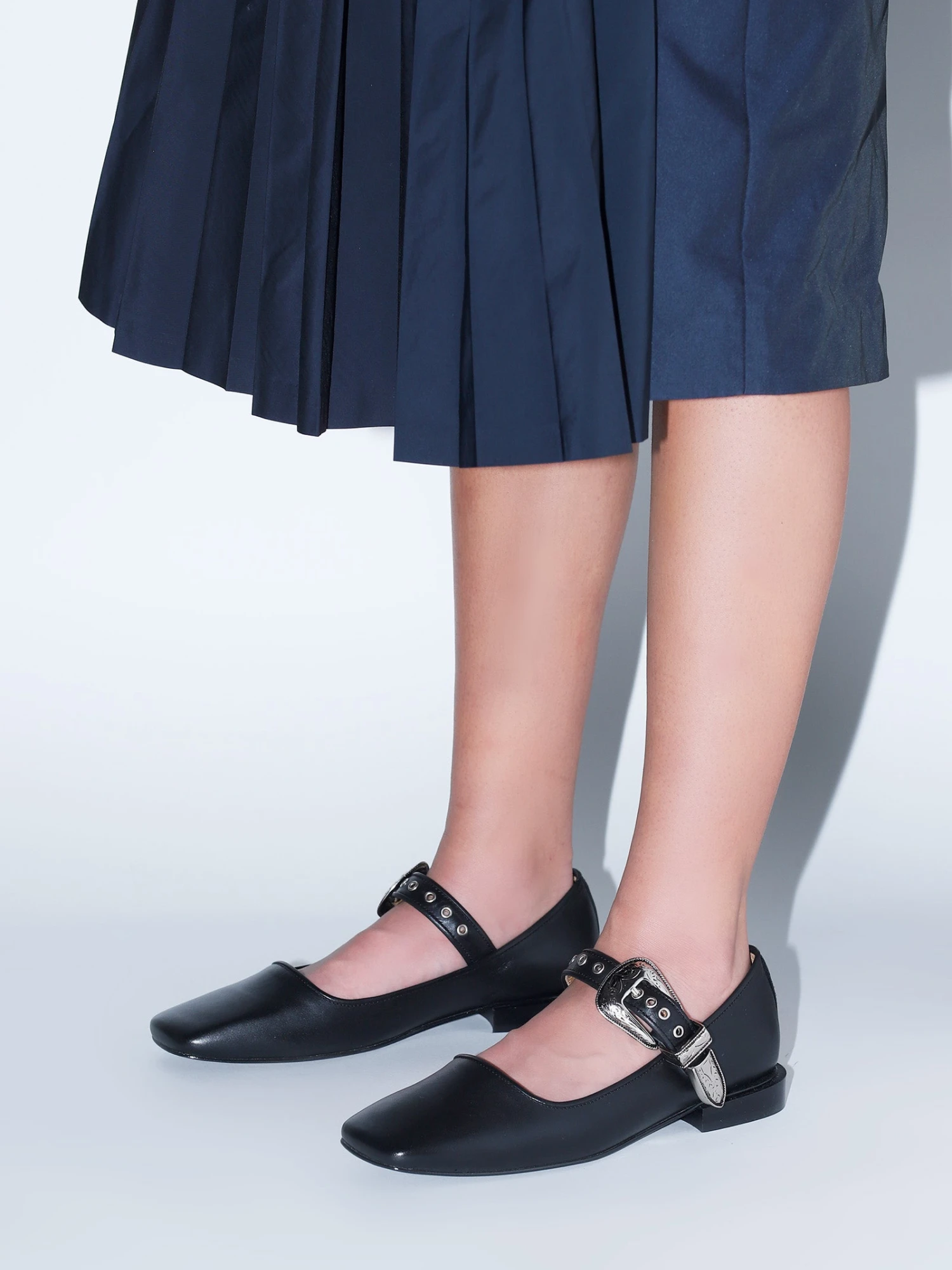 Женские балетки TOGA Mary Jane Polido Black