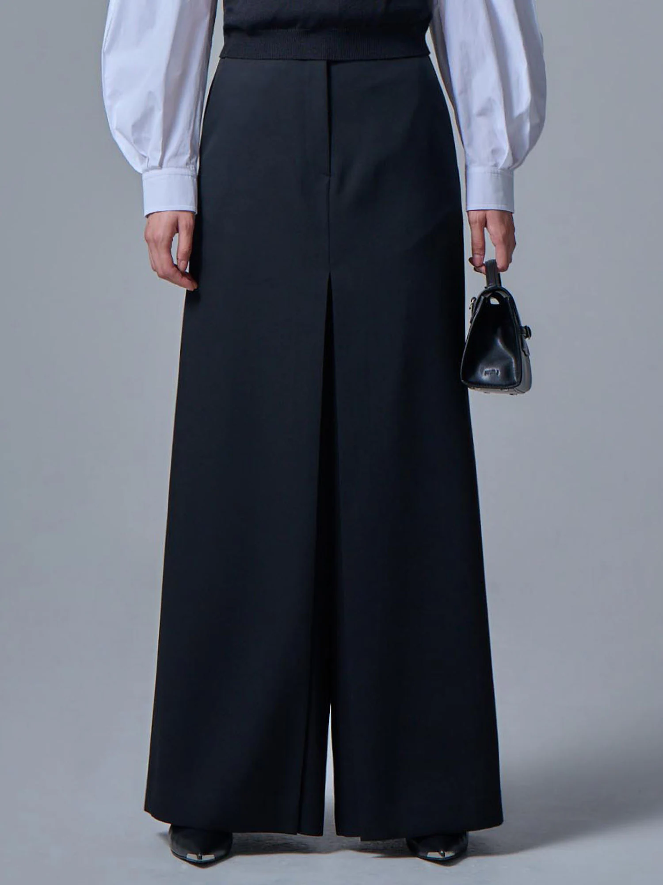 Женские брюки JUUN.J Hidden Pleats Wide Black