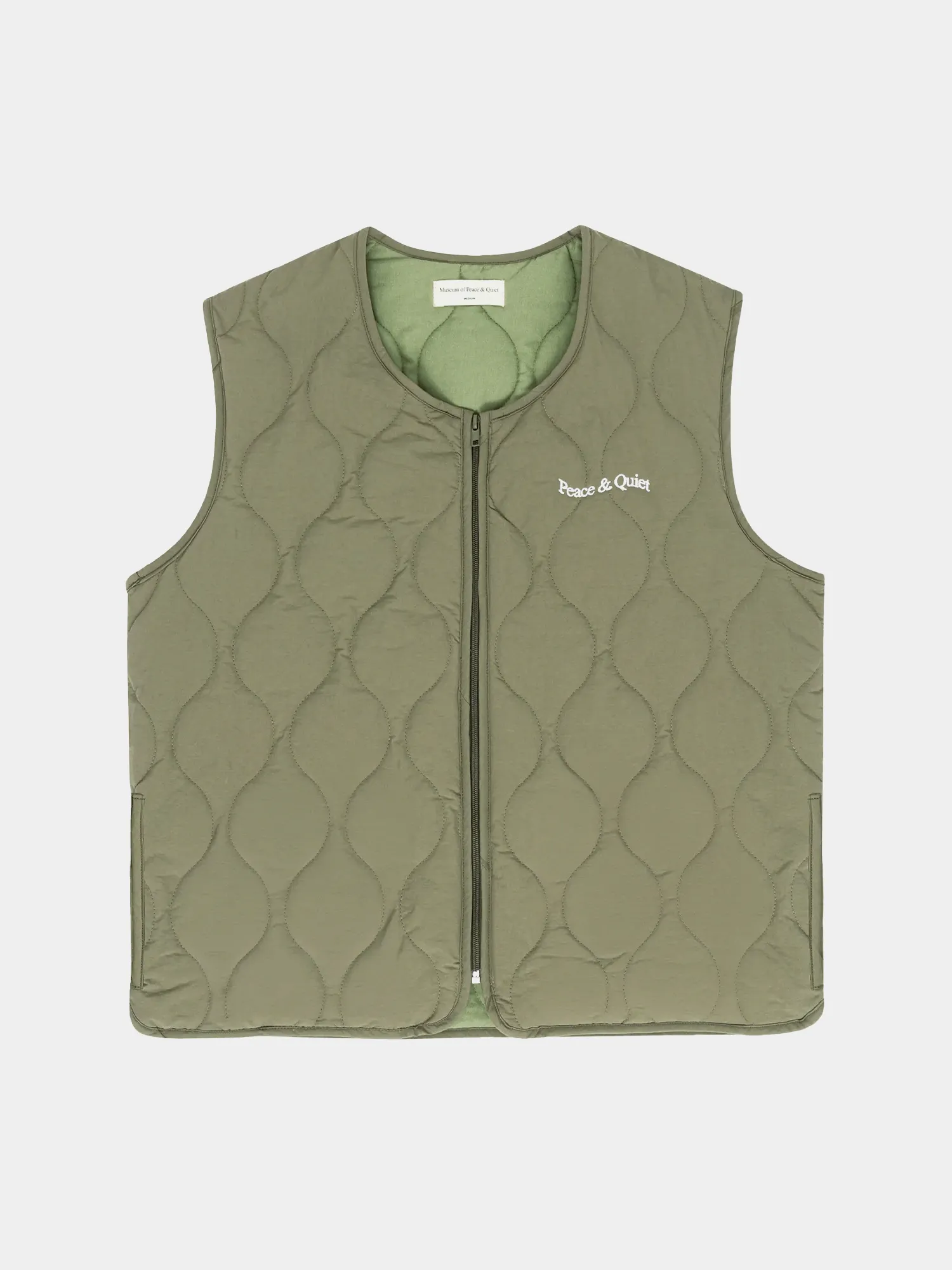 Жилет MUSEUM OF PEACE & QUIET Wordmark Olive