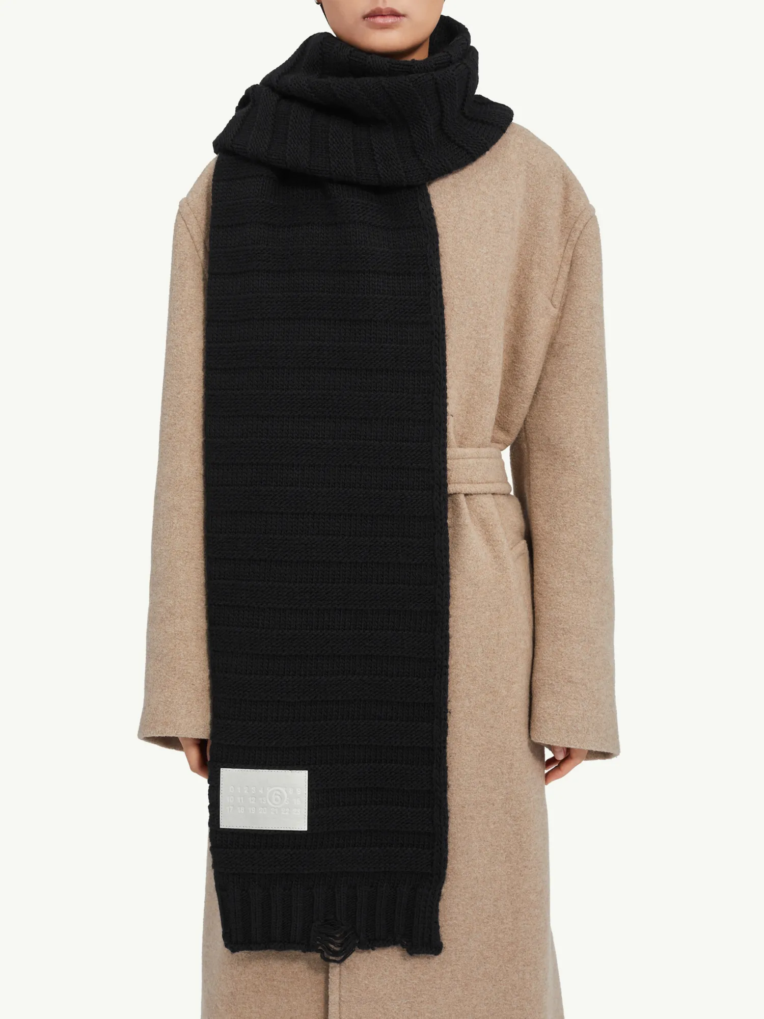 Шарф MM6 Maison Margiela Wool Blend Black