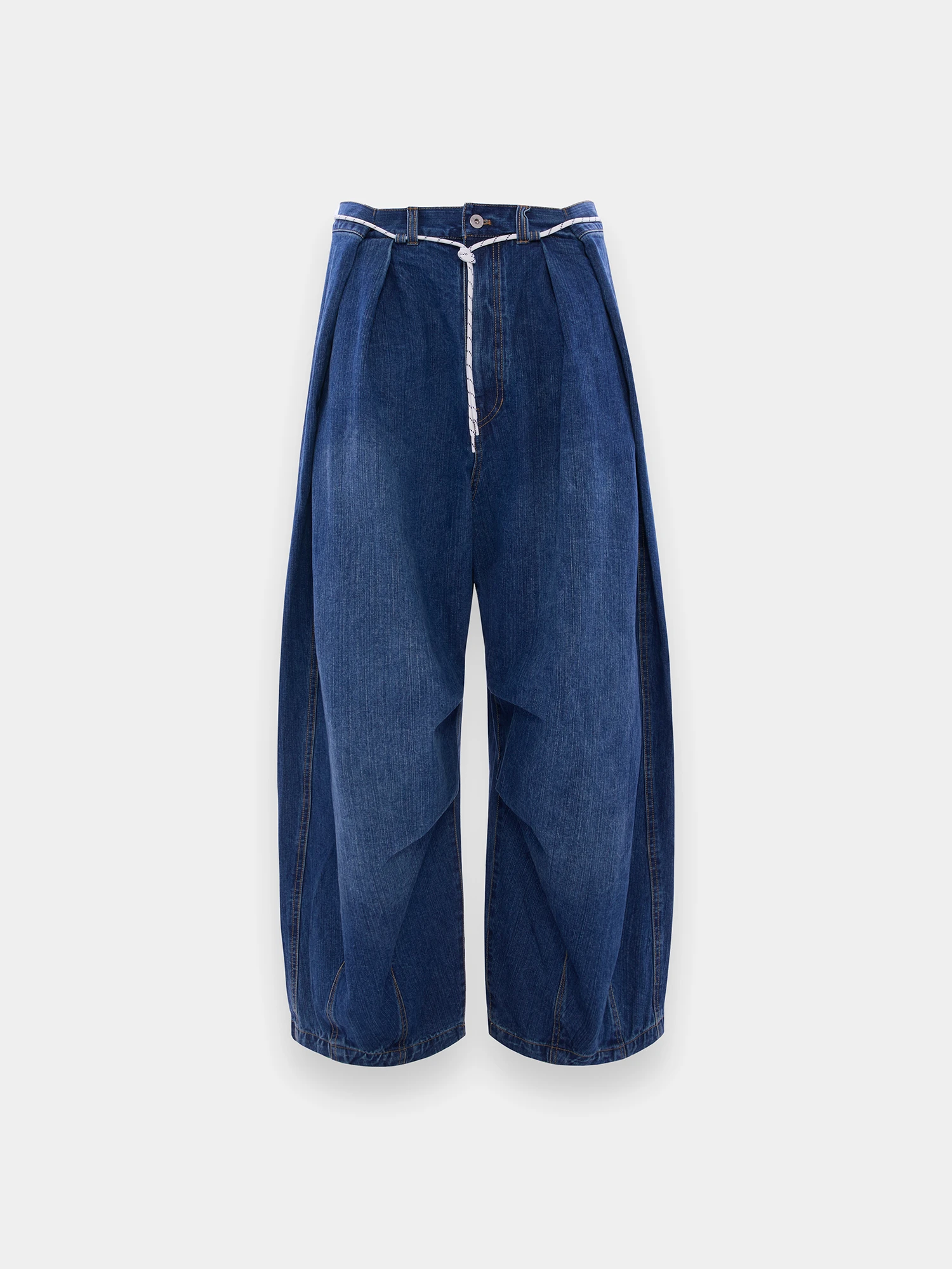 Джинсы ANGLAN Lap Pleated Washed Denim Deep Blue