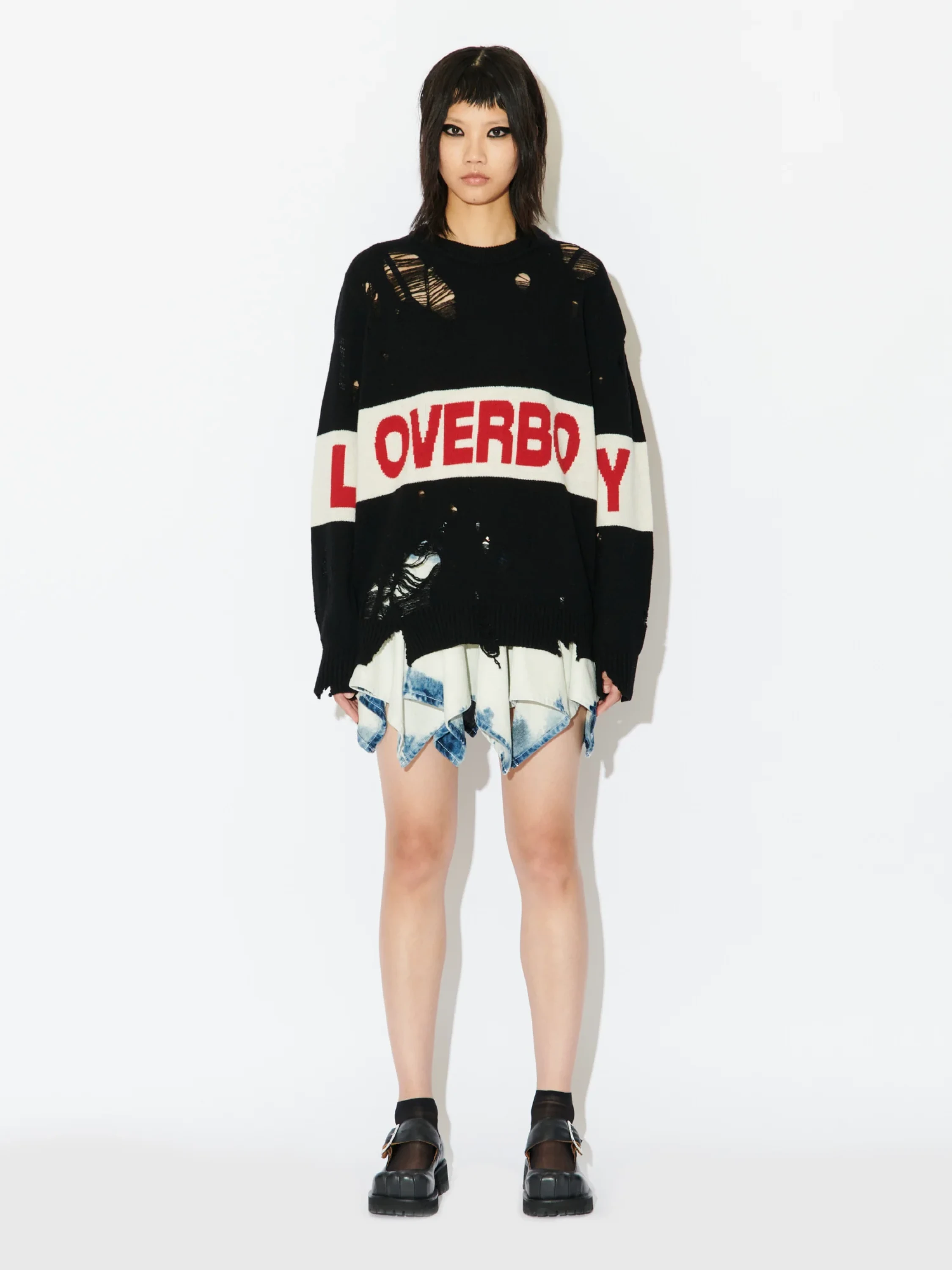 Свитер Charles Jeffrey Loverboy Distressed Loverboy Black