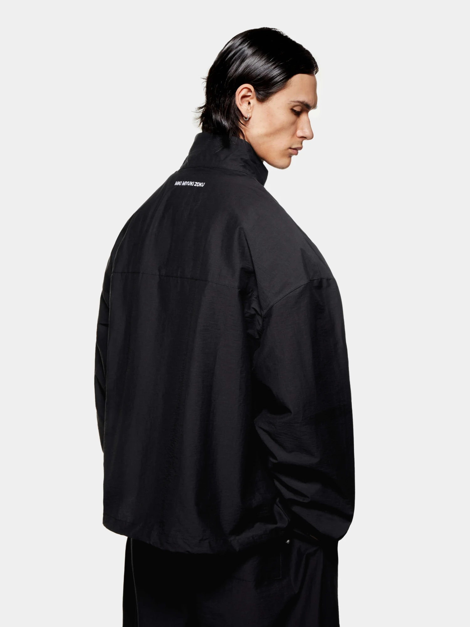 Ветровка MKI MIYUKI ZOKU Washed Cotton Nylon Track Black