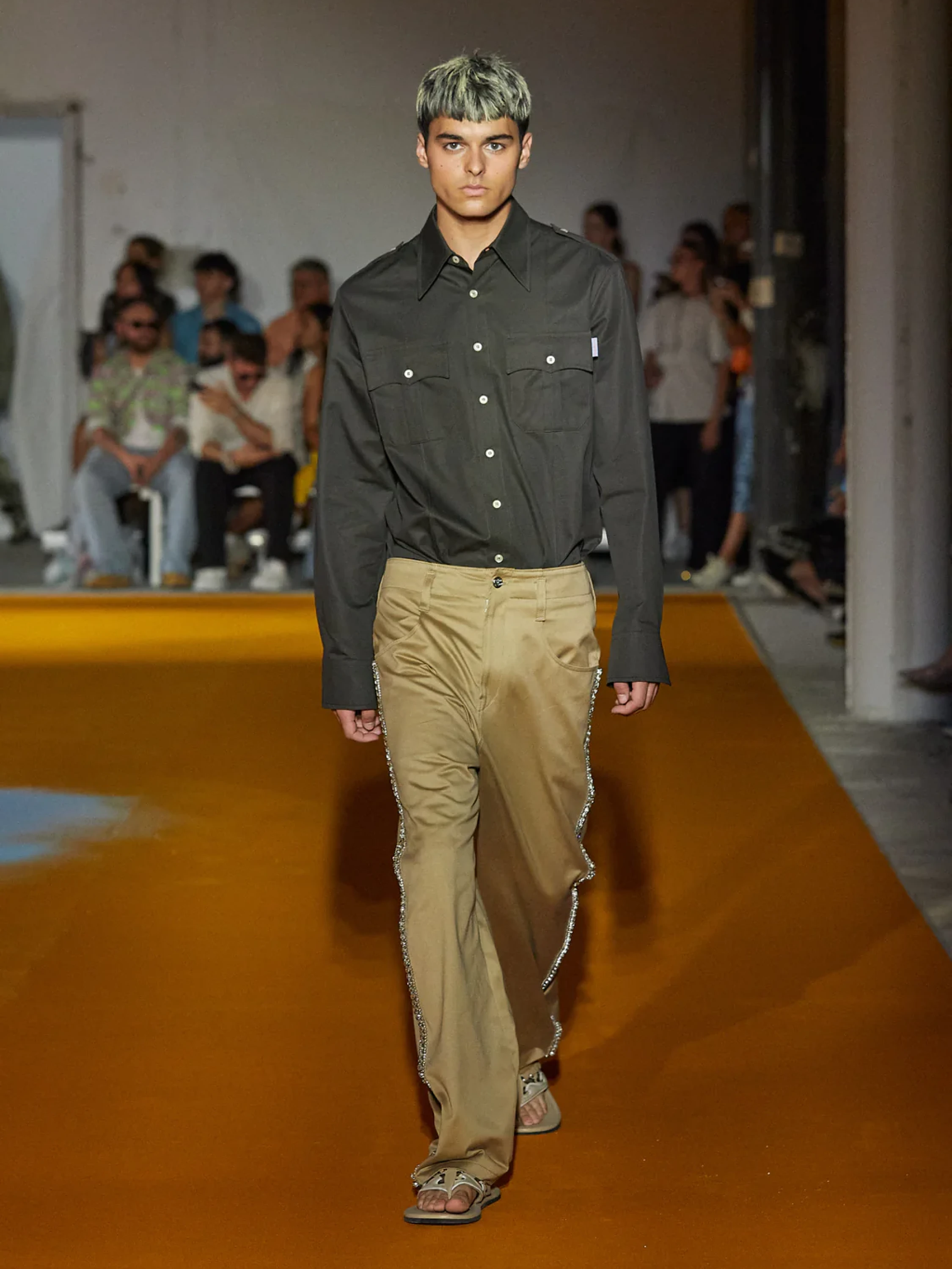 Рубашка Bluemarble Utilitarian Popelin Shirt Grey