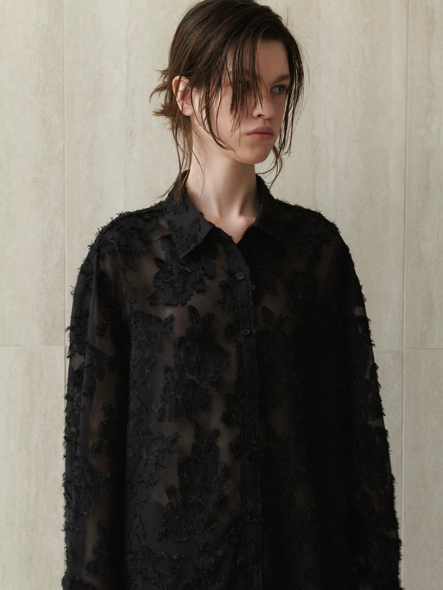 Женская блузка EPINGLER Sheer Jacquard Black