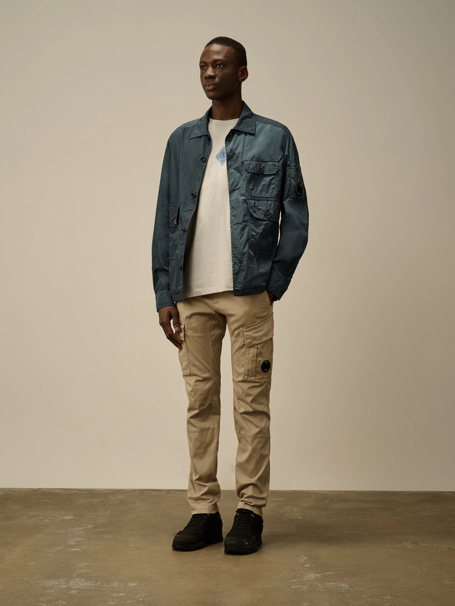 Брюки C.P. Company Stretch Sateen Cargo Lens Vintage Khaki