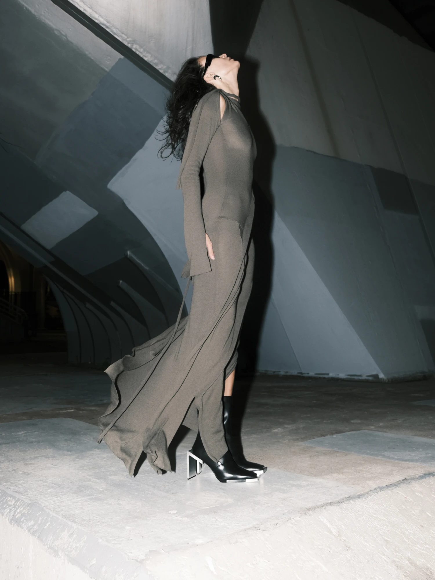 Женское Платье Ottolinger Deconstructed Longsleeve Maxi Green