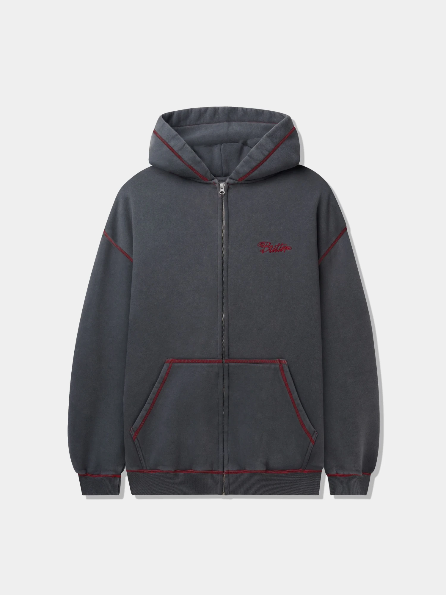 Зип-худи Butter Goods Jive Zip-Thru Washed Black