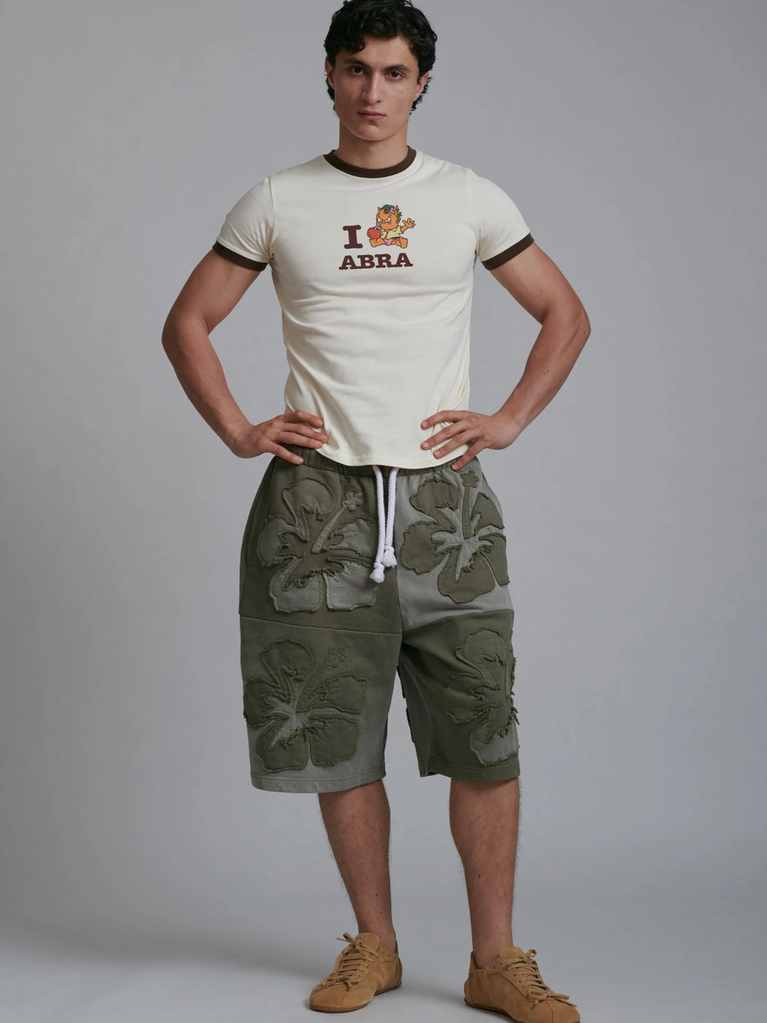 Женская футболка ABRA I Love Mini Beige