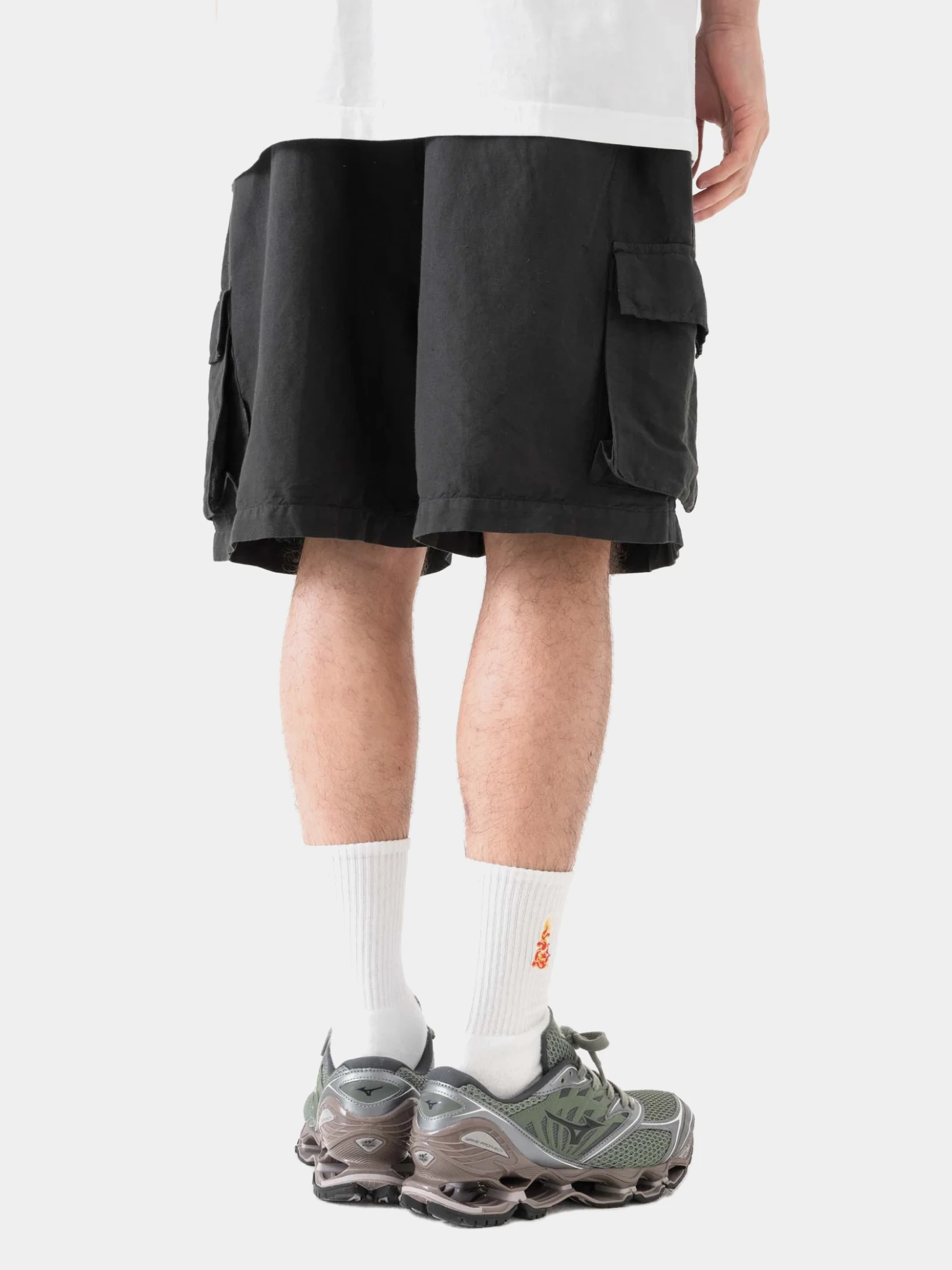 Шорты MAHARISHI 6082 Hemp Cargo Asym Track Black