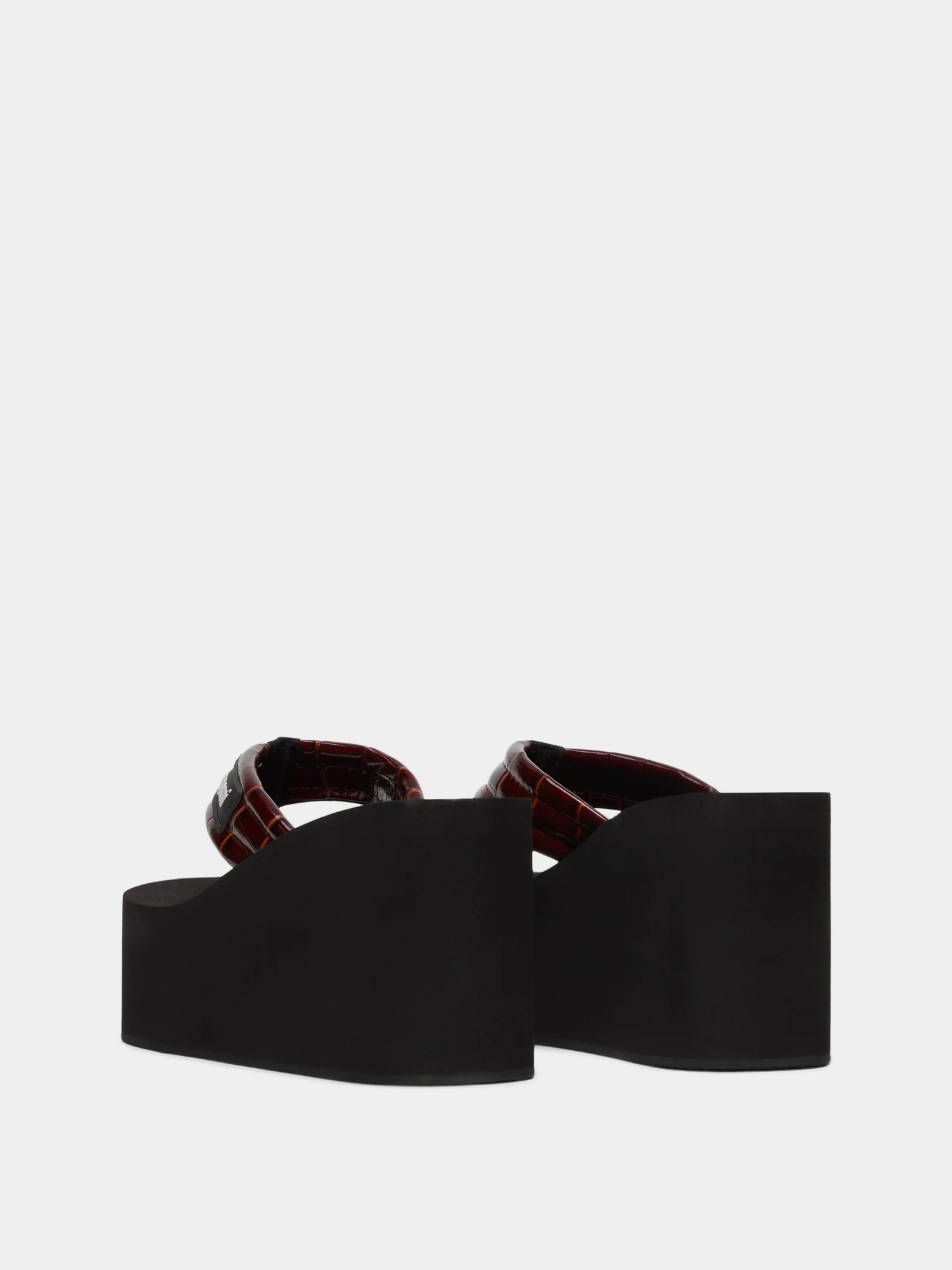 Сандалии Coperni Branded Wedge Sandal Black/Brown