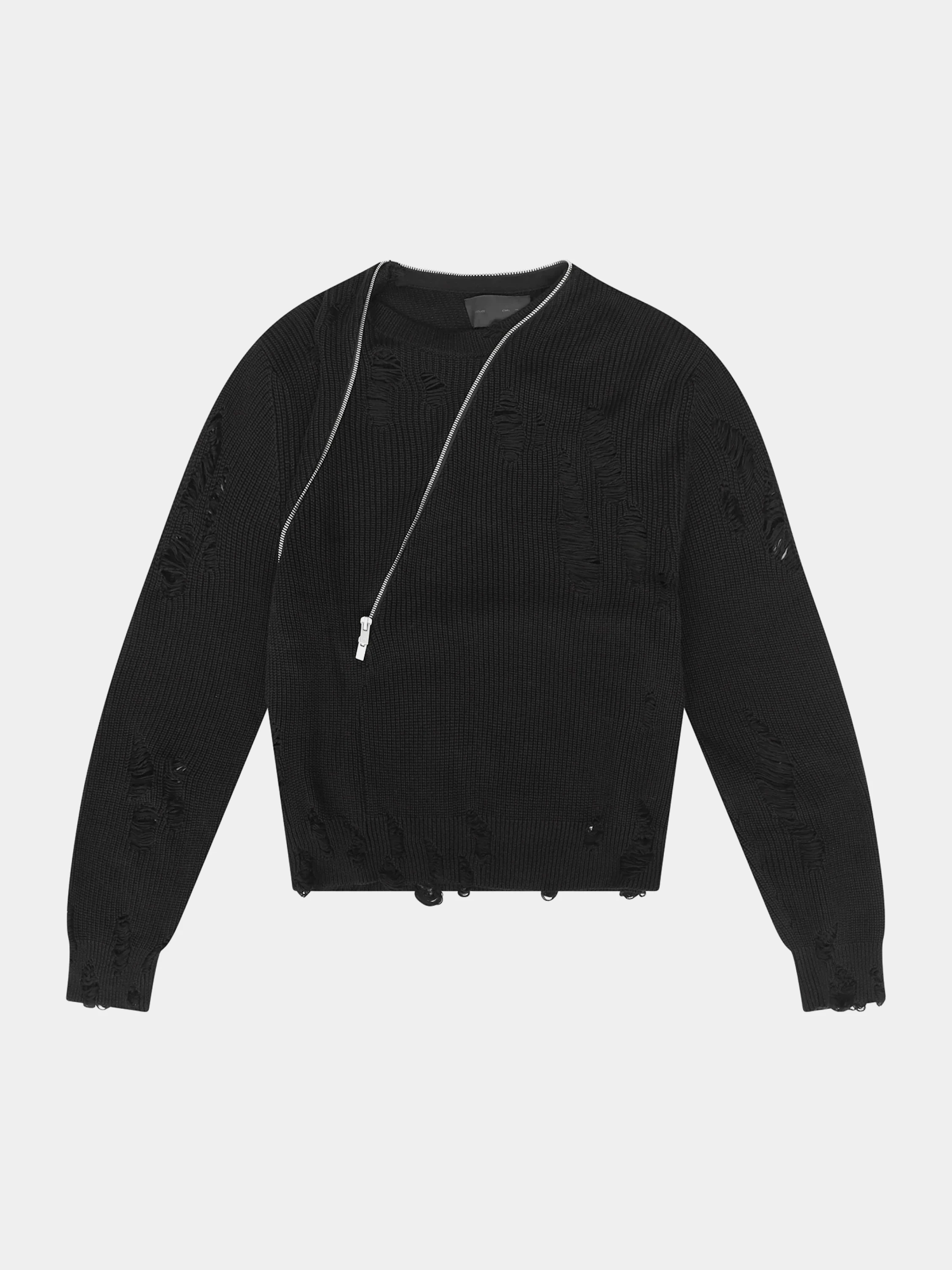 Свитер HELIOT EMIL Convex Distressed Knit Black