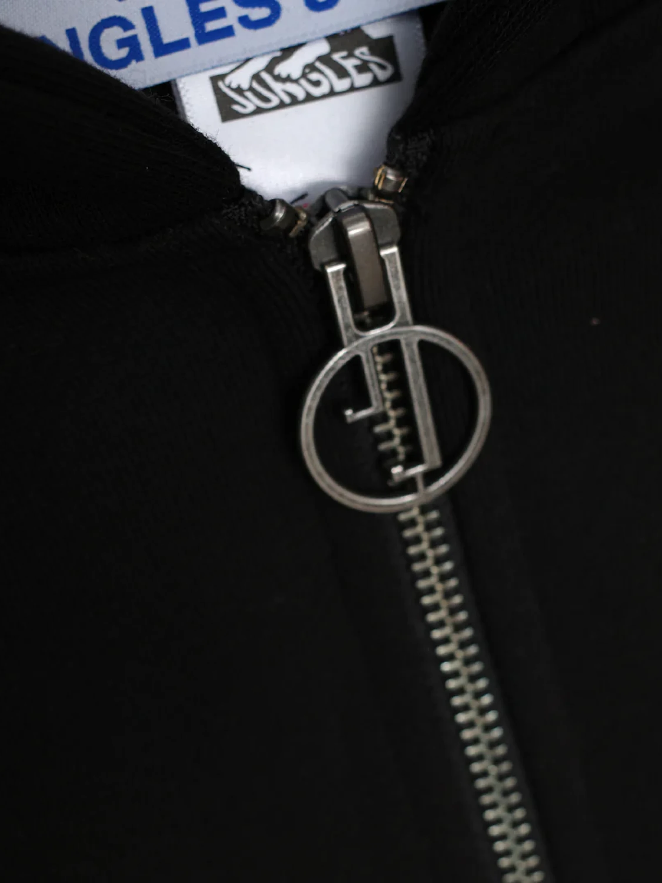 Зип-худи Jungles Jungles Lace Panel Hoodie Black
