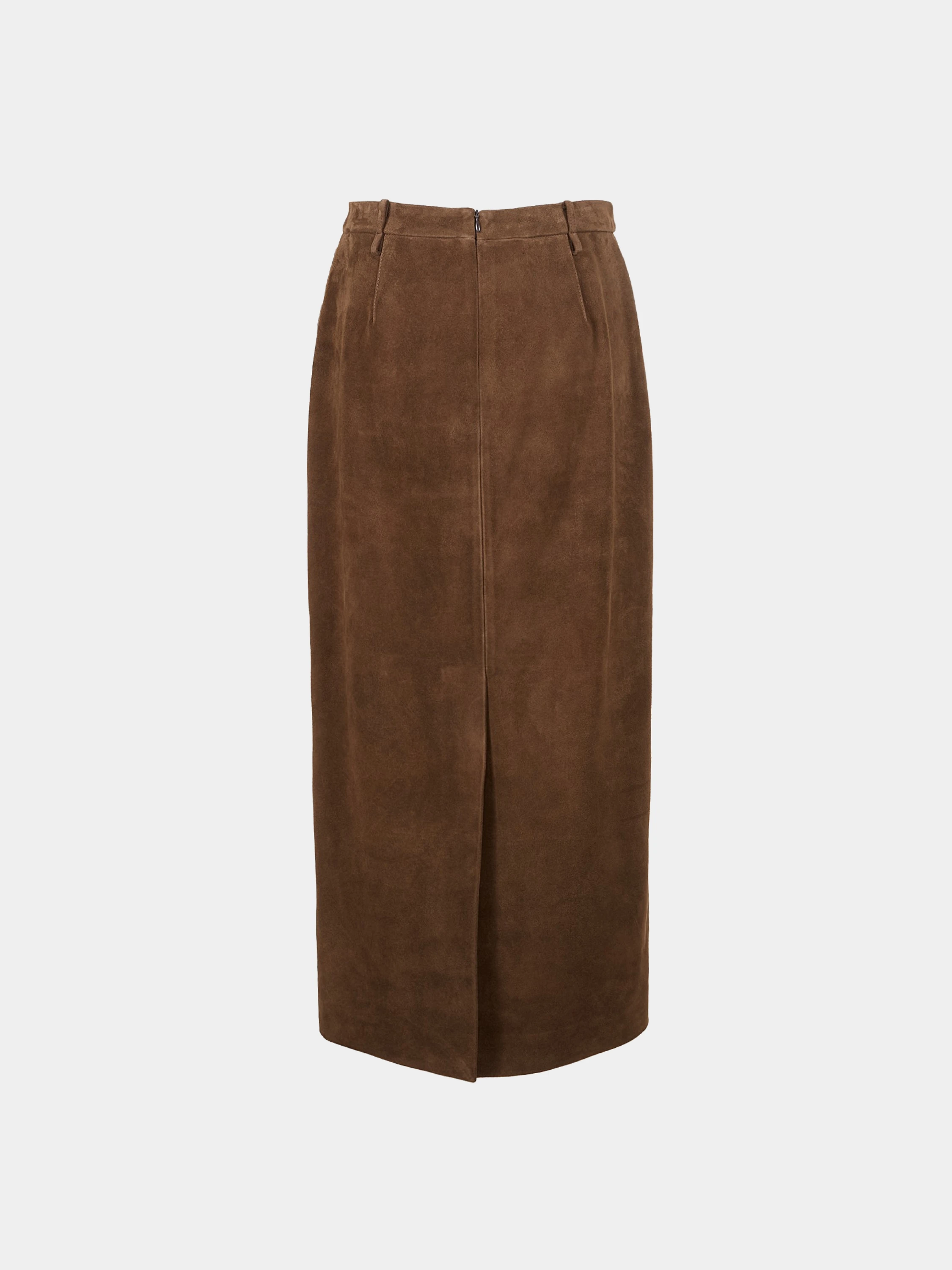 Женская юбка LE17SEPTEMBRE Leather Straight Brown