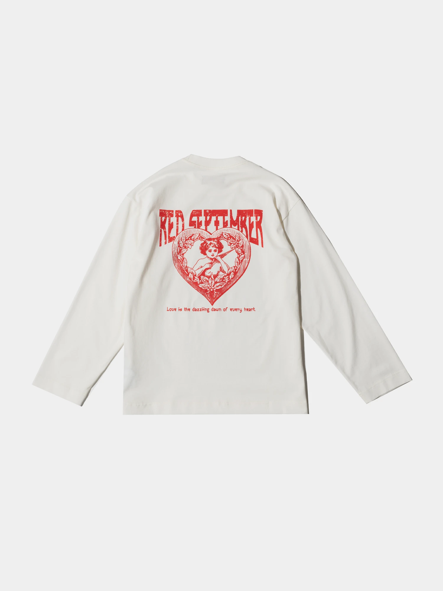 Лонгслив Red September Red Heart White