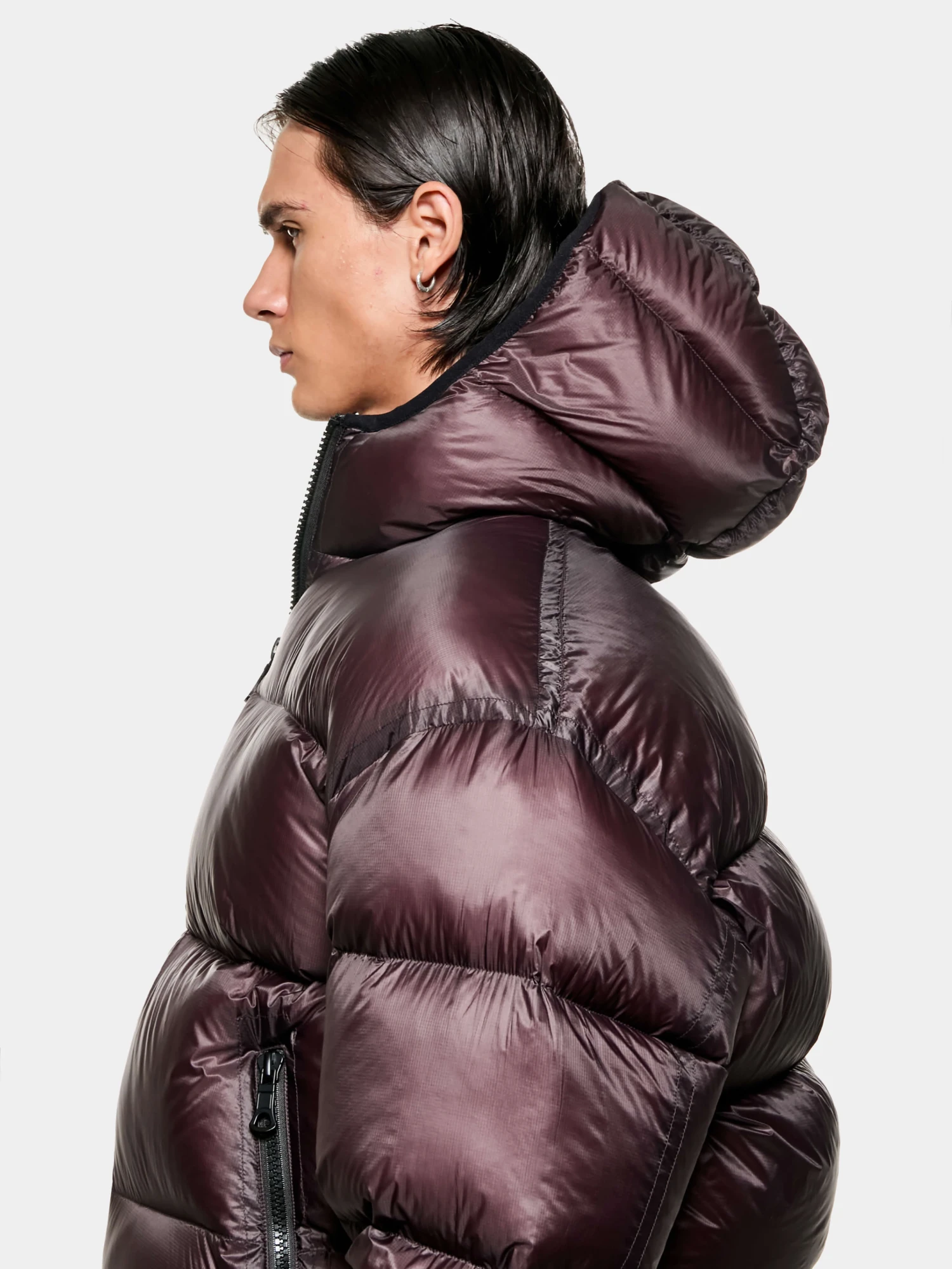 Пуховик MKI MIYUKI ZOKU Translucent Hooded Bubble Raisin