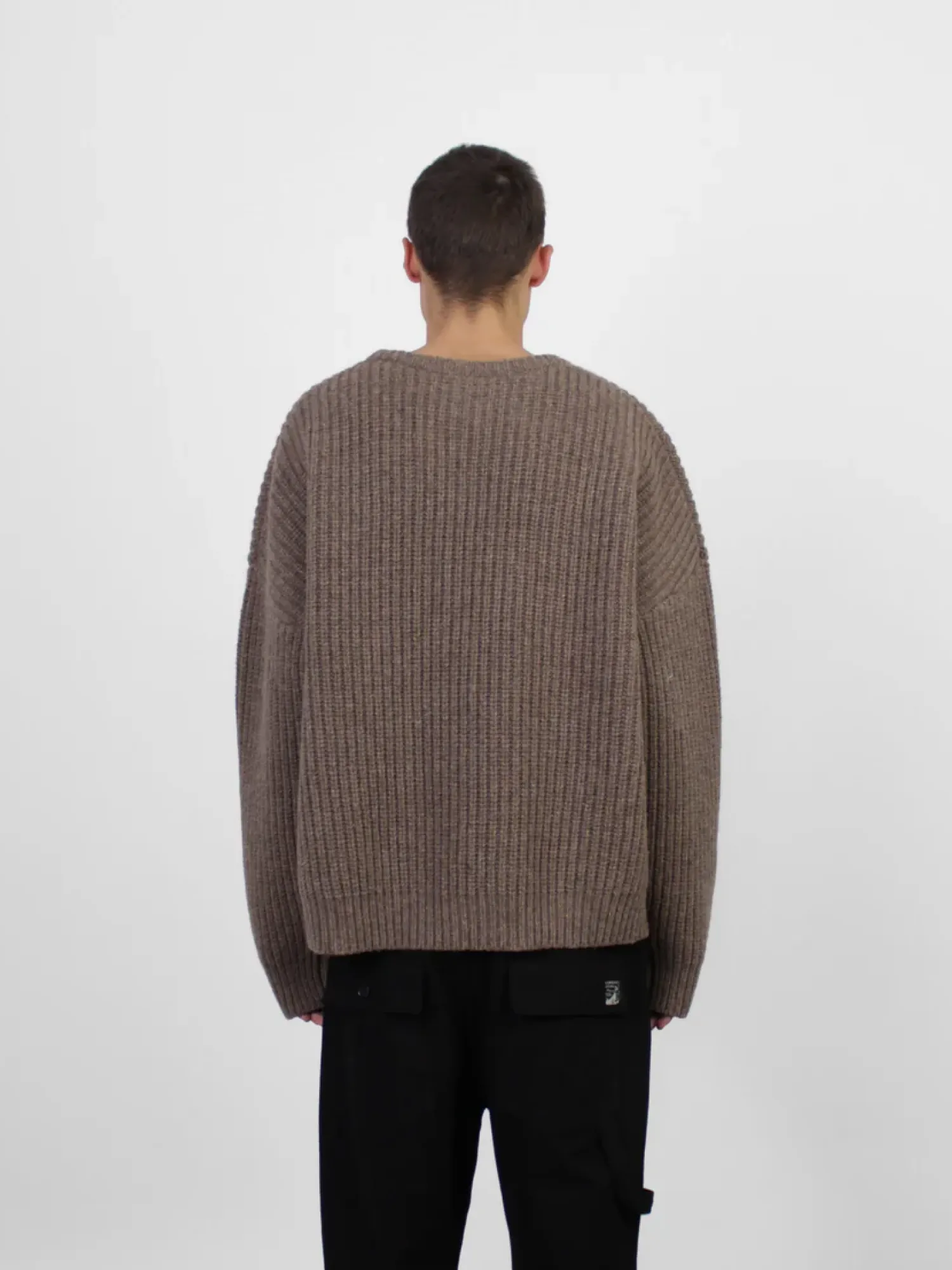 Свитер lorenz El Appliqué Fisherman Knit Brown