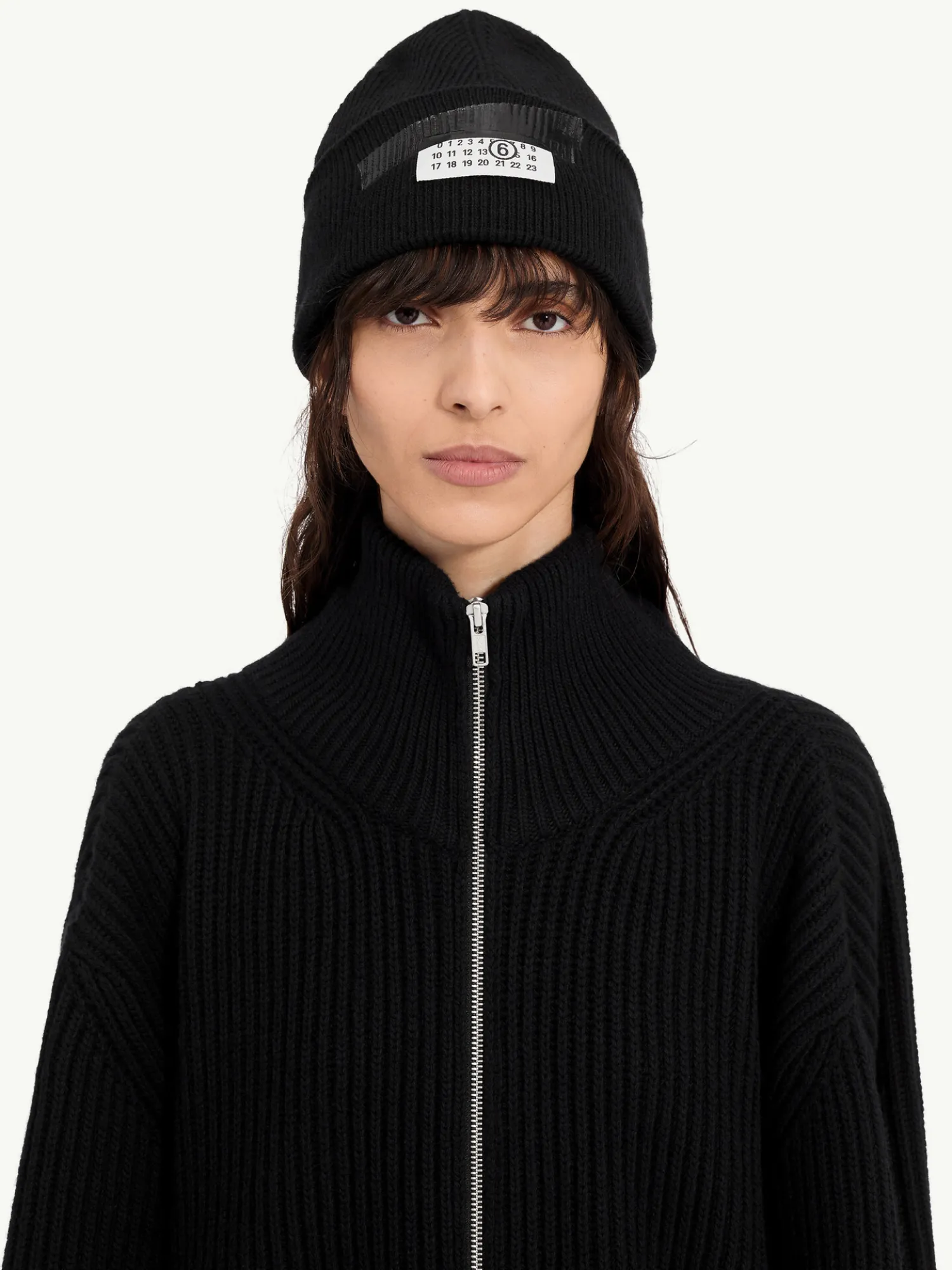 Шапка MM6 Maison Margiela Numeric Beanie Black