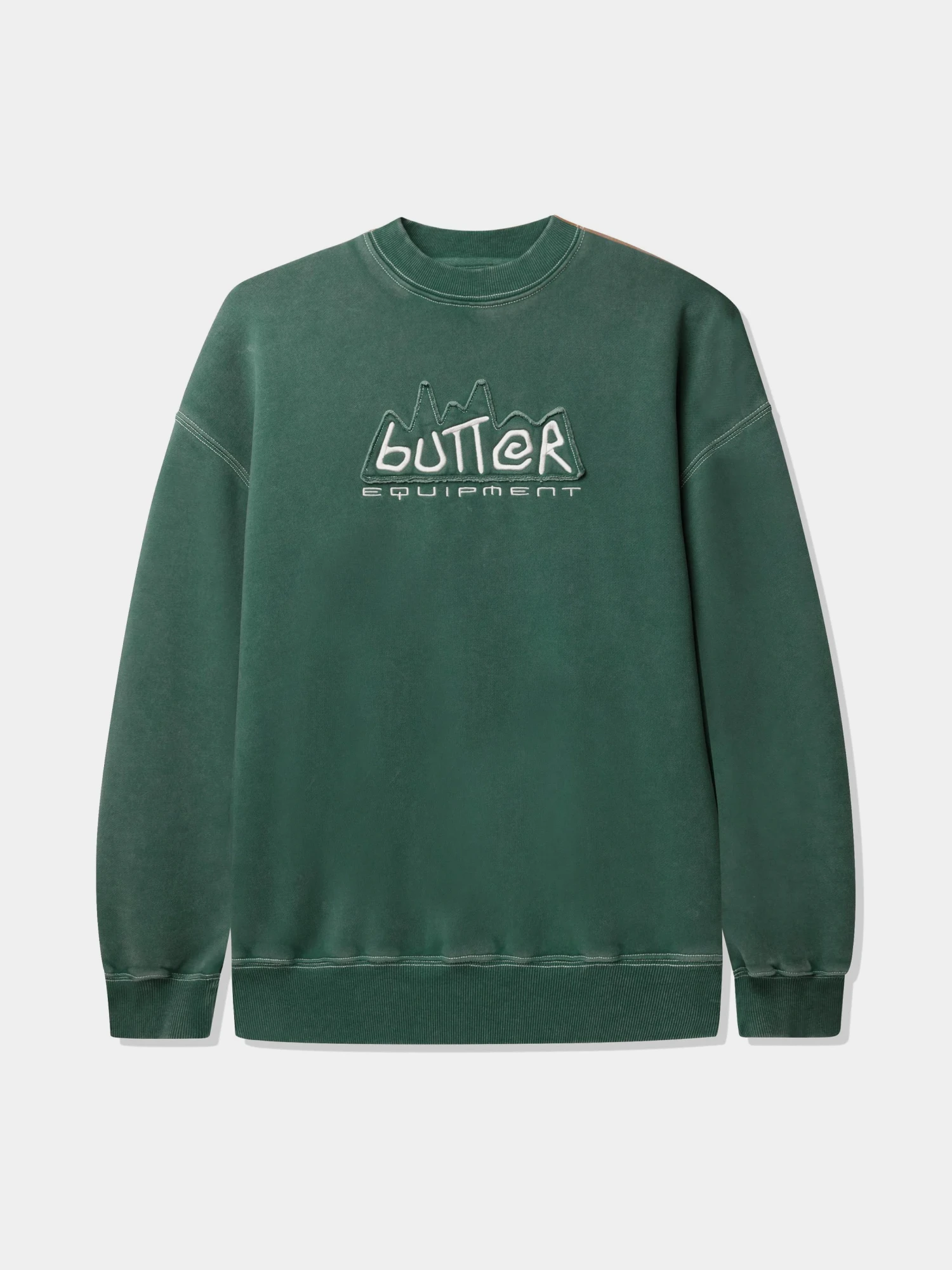 Свитшот Butter Goods Equipment Applique Washed Fern