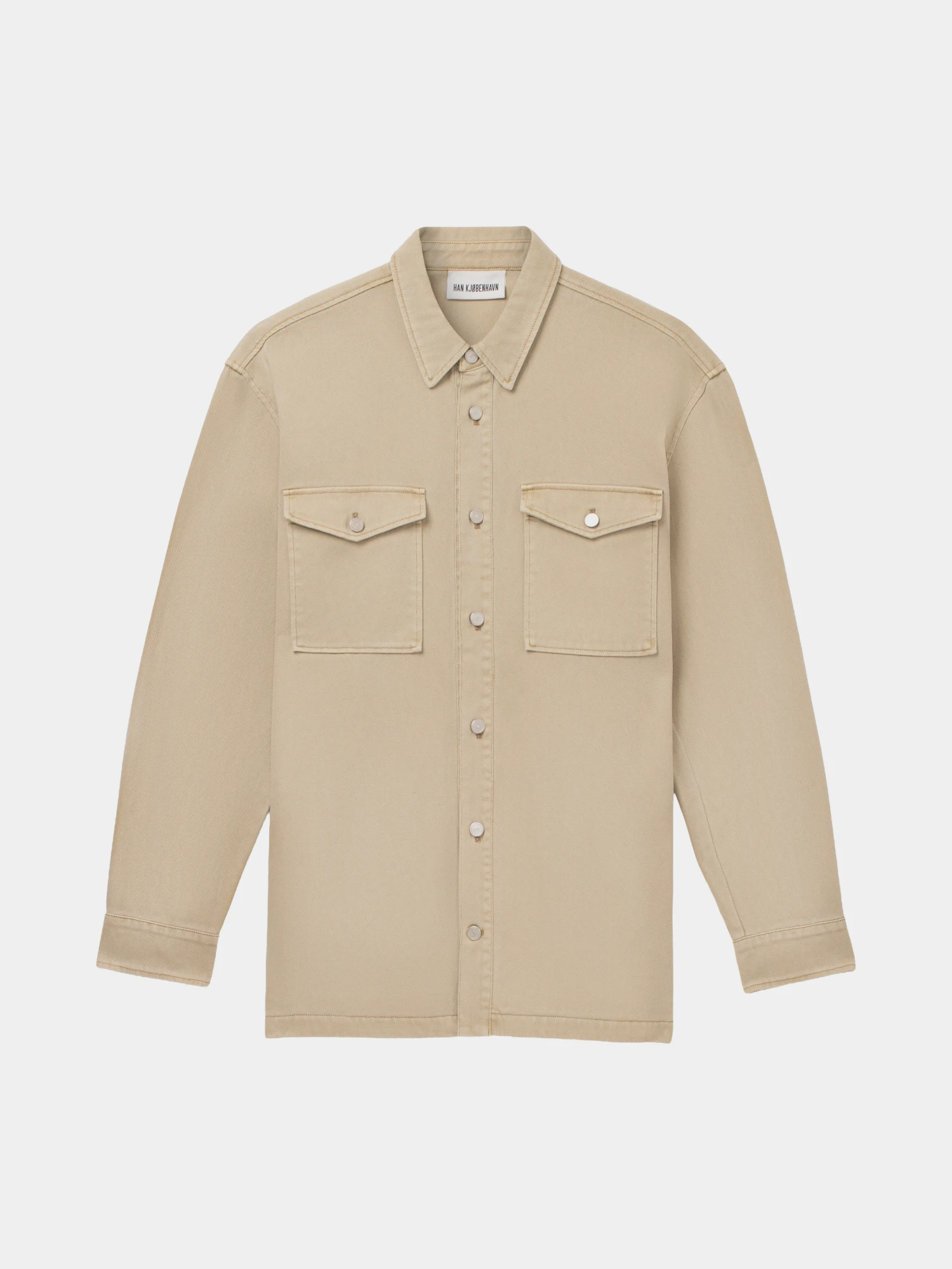Рубашка Han Kjøbenhavn Boxed Overshirt Sand