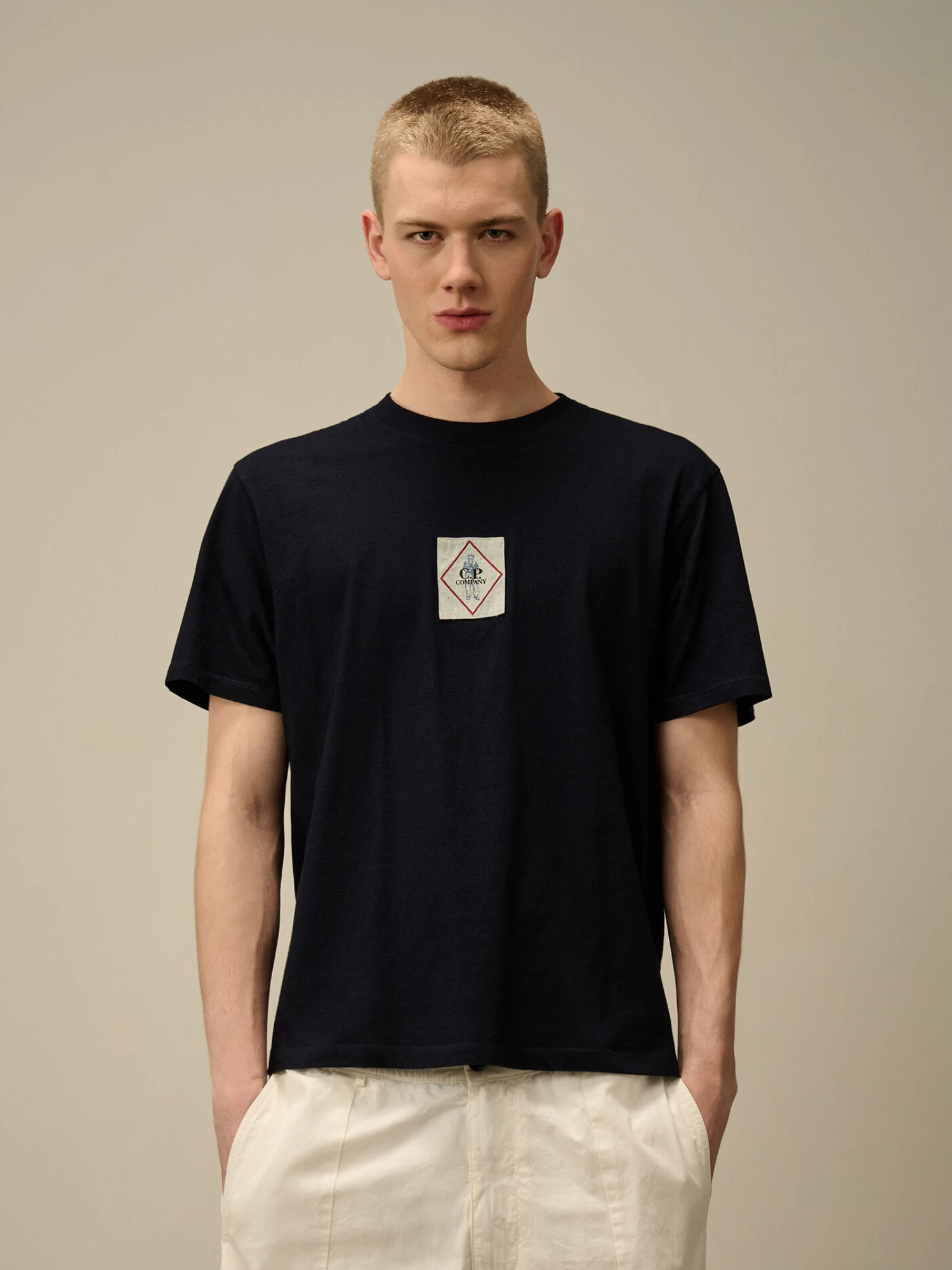 Футболка C.P. Company Indigo Jersey Logo Denim