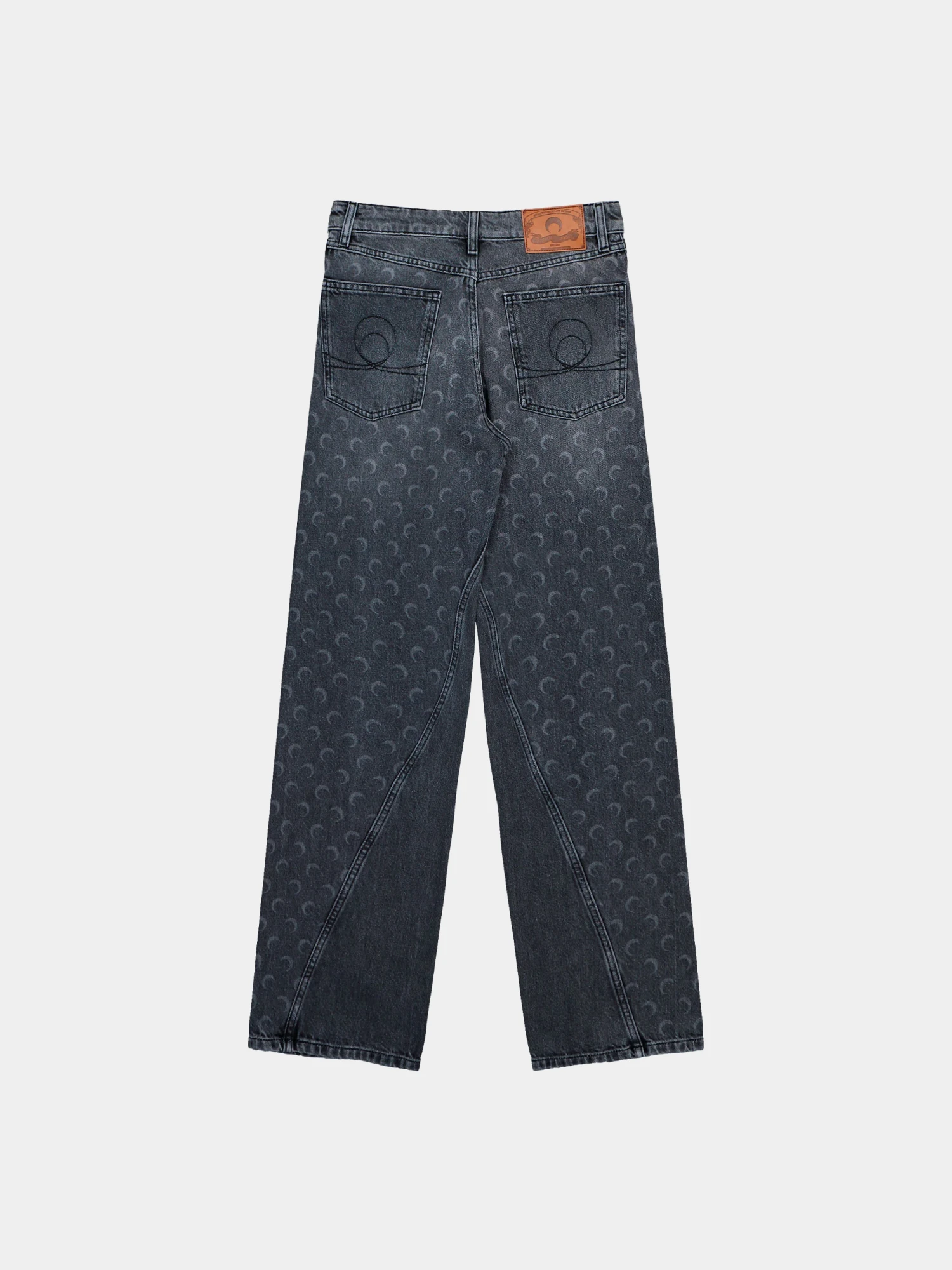 Женские джинсы Marine Serre Moon Laser Denim Baggy Wash Grey