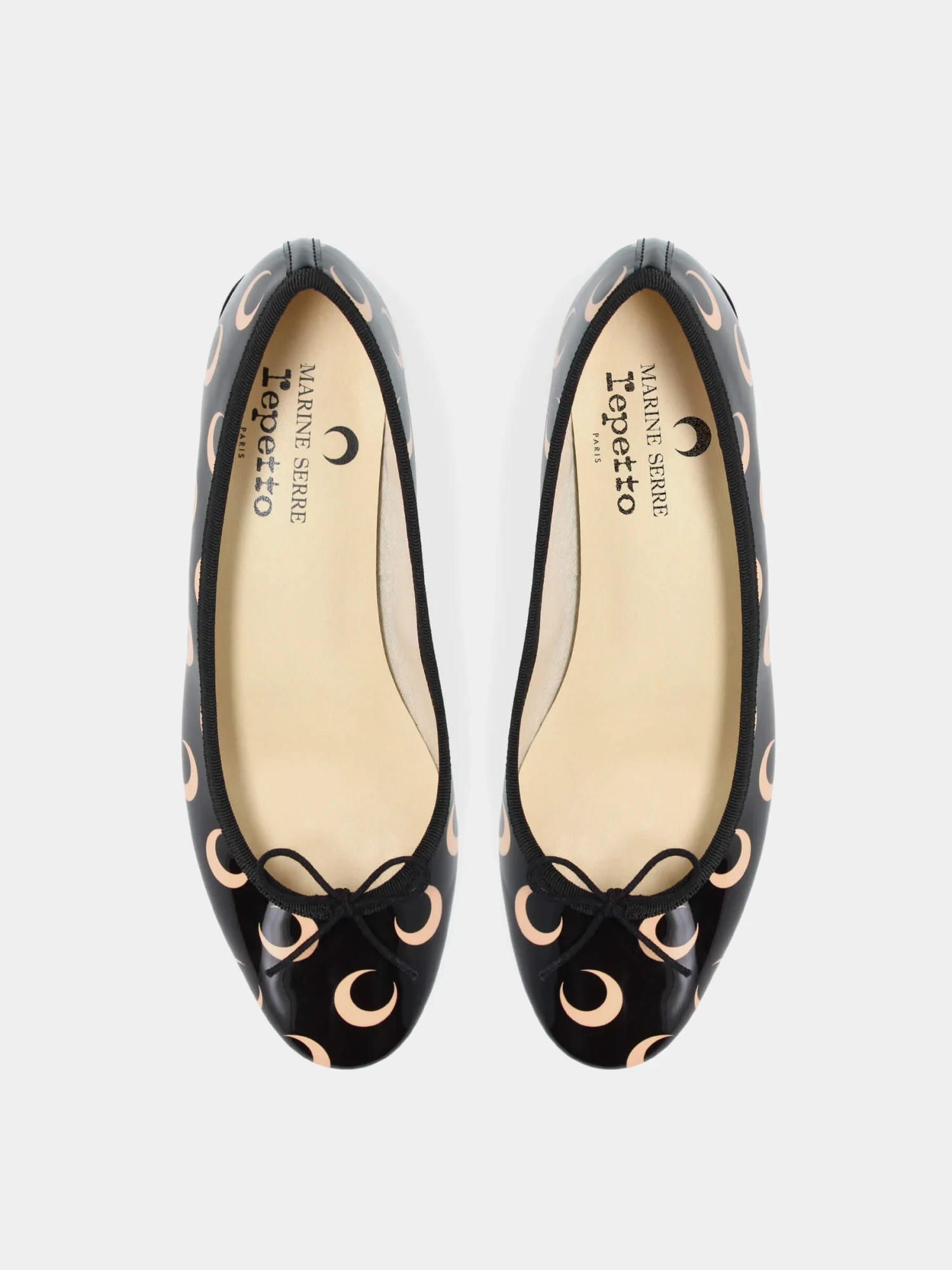 Женские туфли Marine Serre x Repetto Camille Moon Printed Tan Black