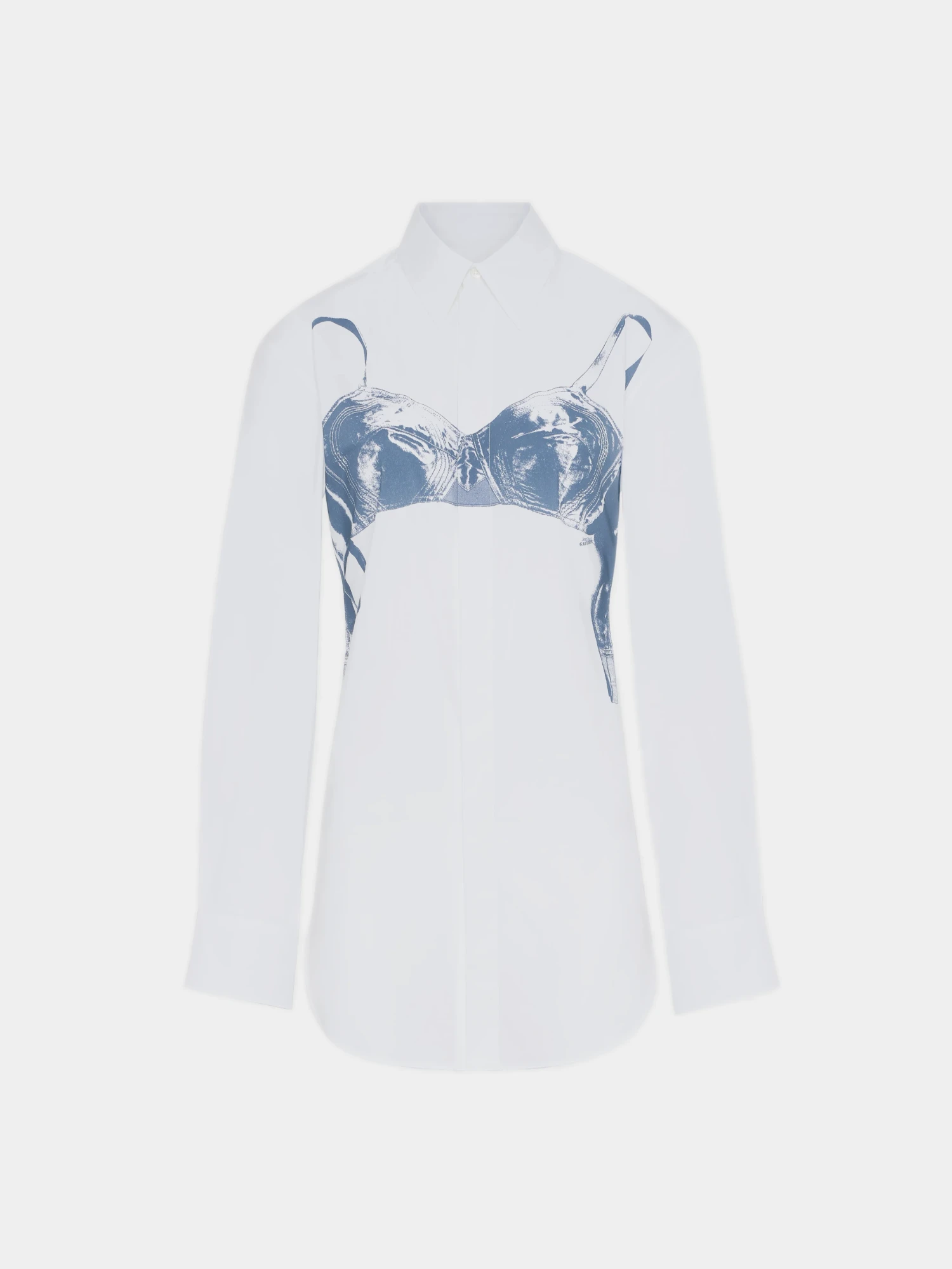 Женская рубашка Jean Paul Gaultier "Scanned Bra" White/Blue Grey
